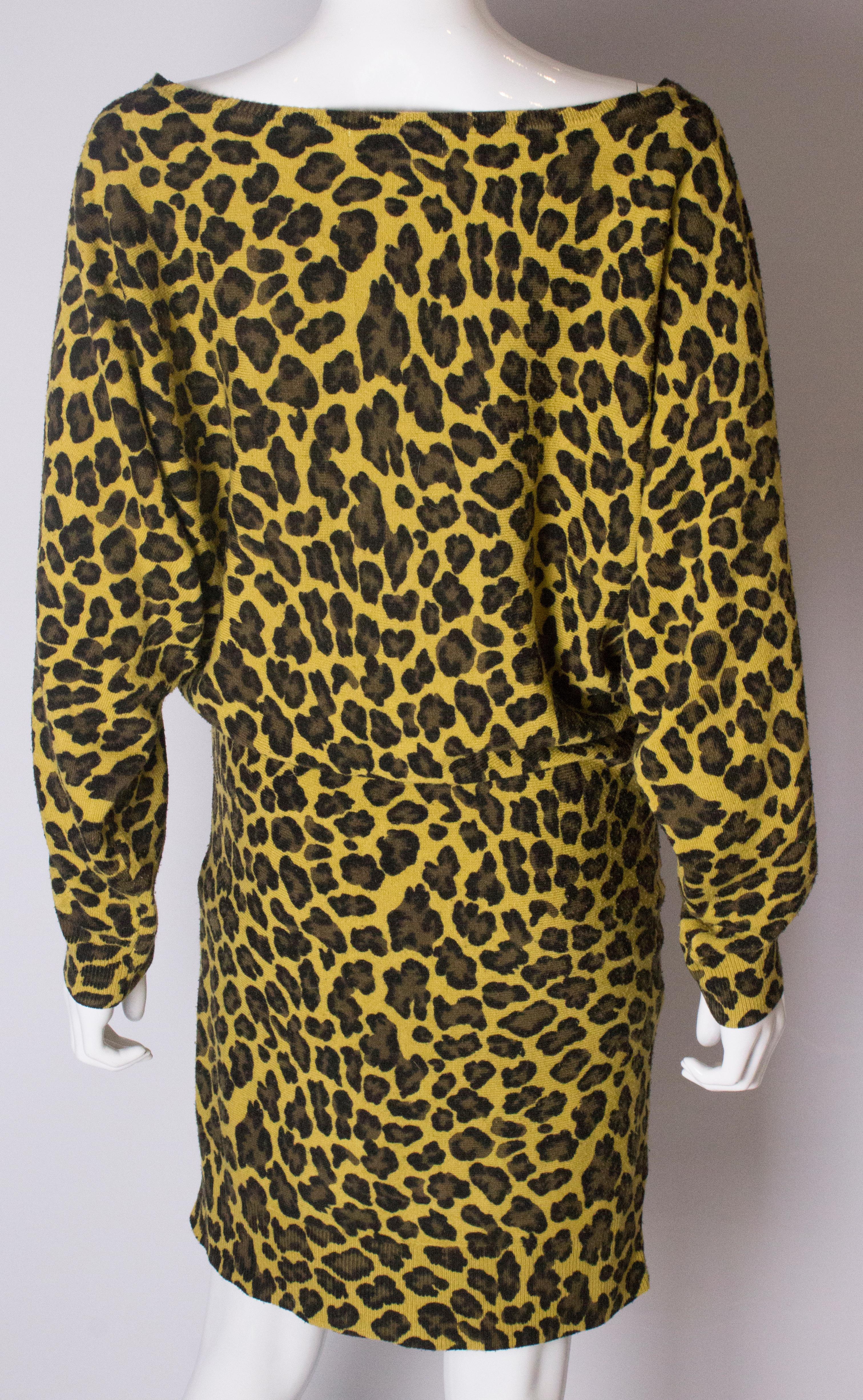 Women's Betsey Johnson Vintage Animal print Sweater dress