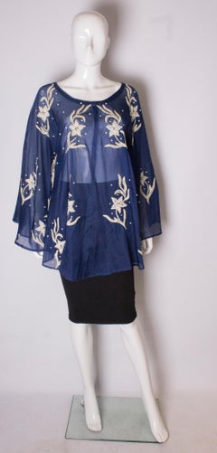 Oversize Vintage Top with Sequin Detail