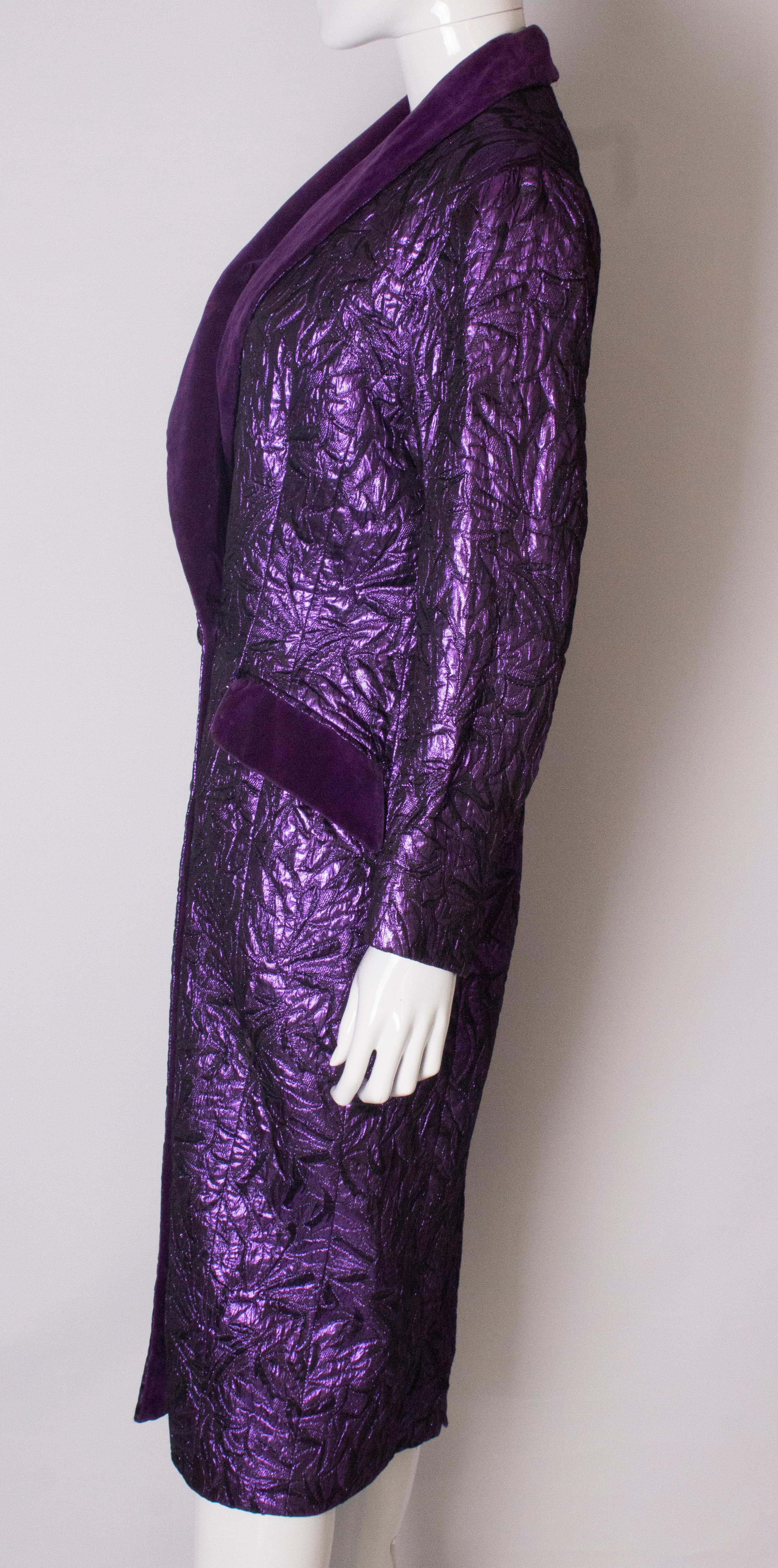 Purple Jan Van Velden Vintage Dress coat