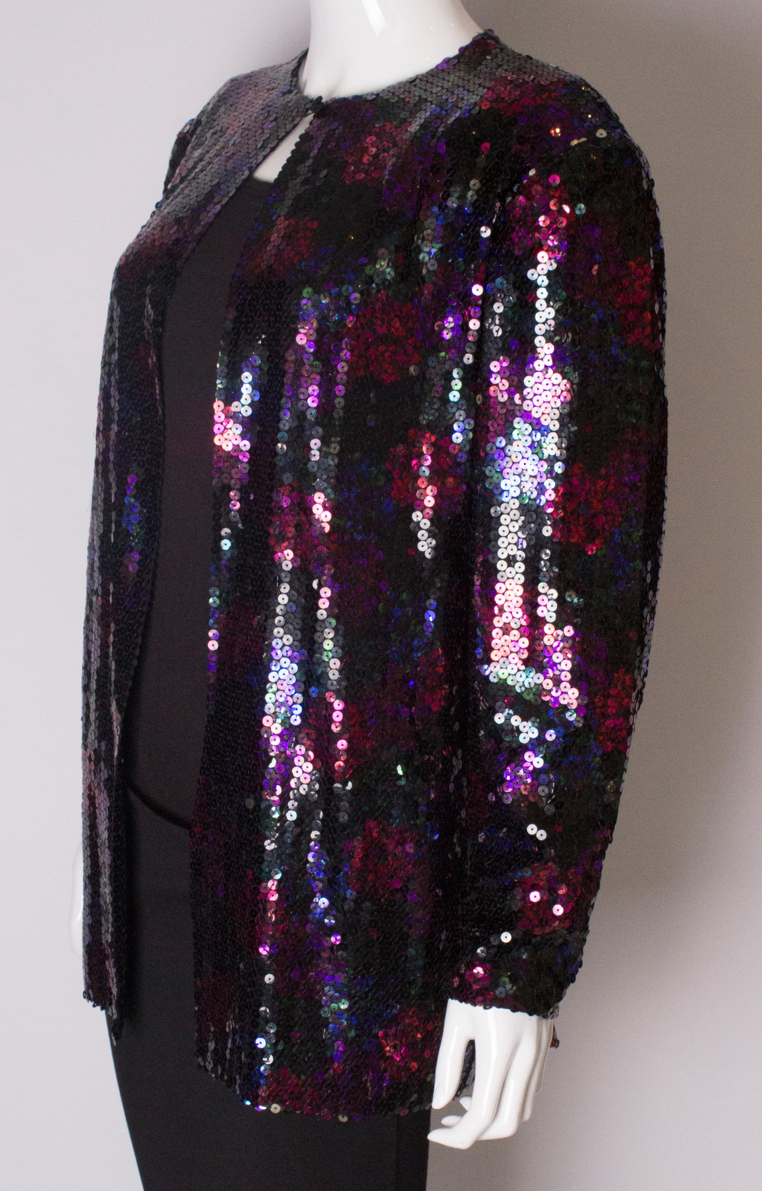 purple sequin jacket womens