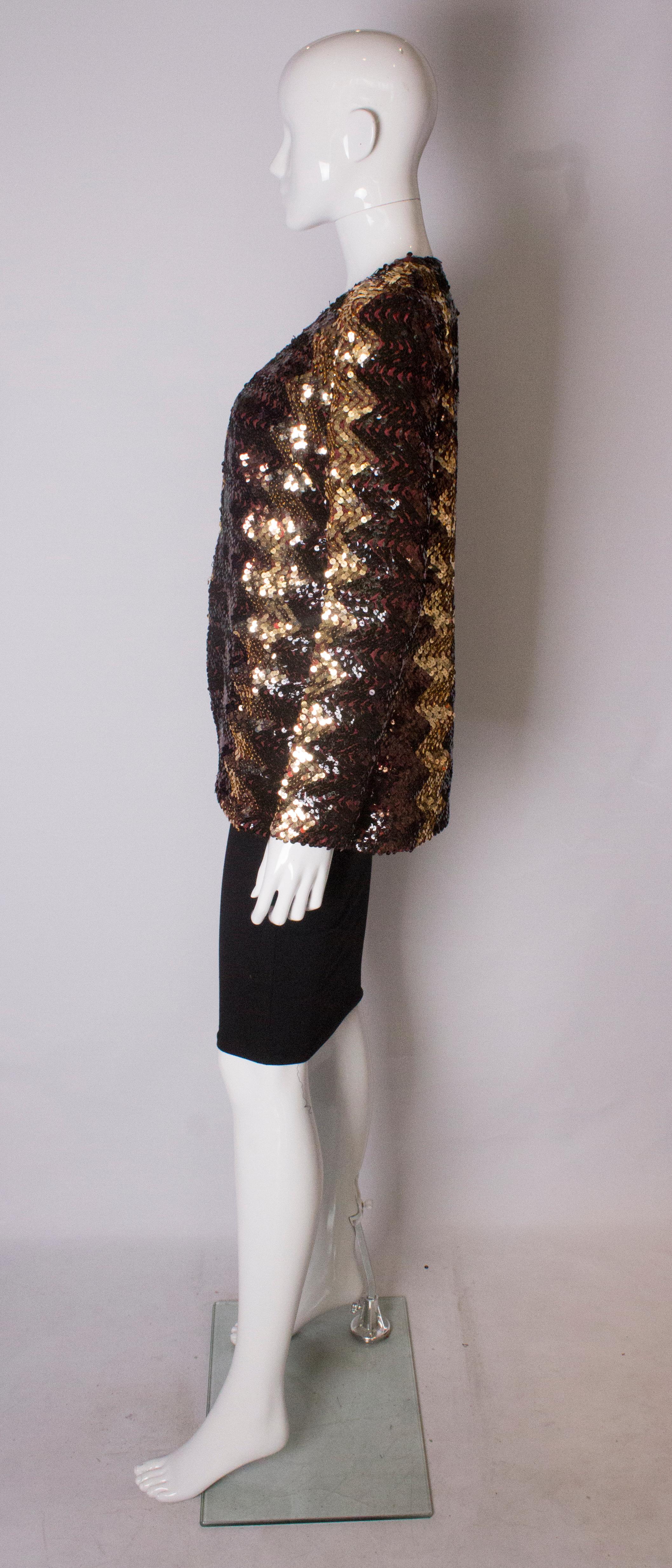 Vintage Sequin Jacket by Sportaville In Good Condition For Sale In London, GB
