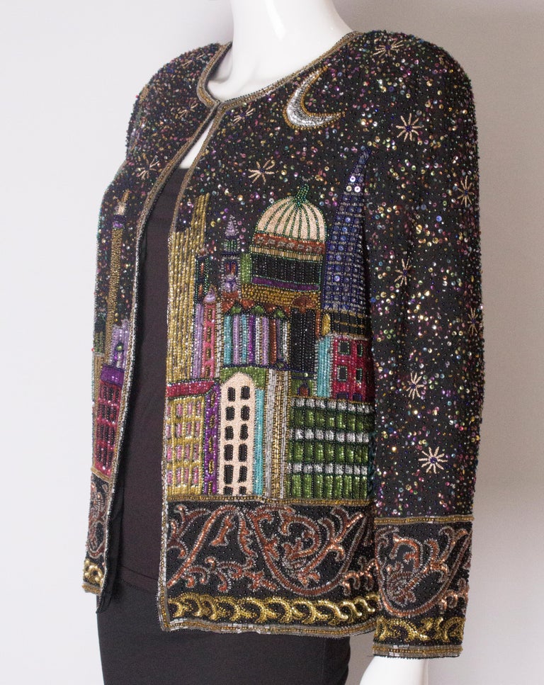 Stunning Vintage Beaded Jacket For Sale at 1stDibs