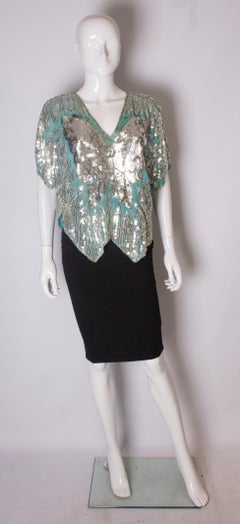 Vintage Sequin Butterfly Top