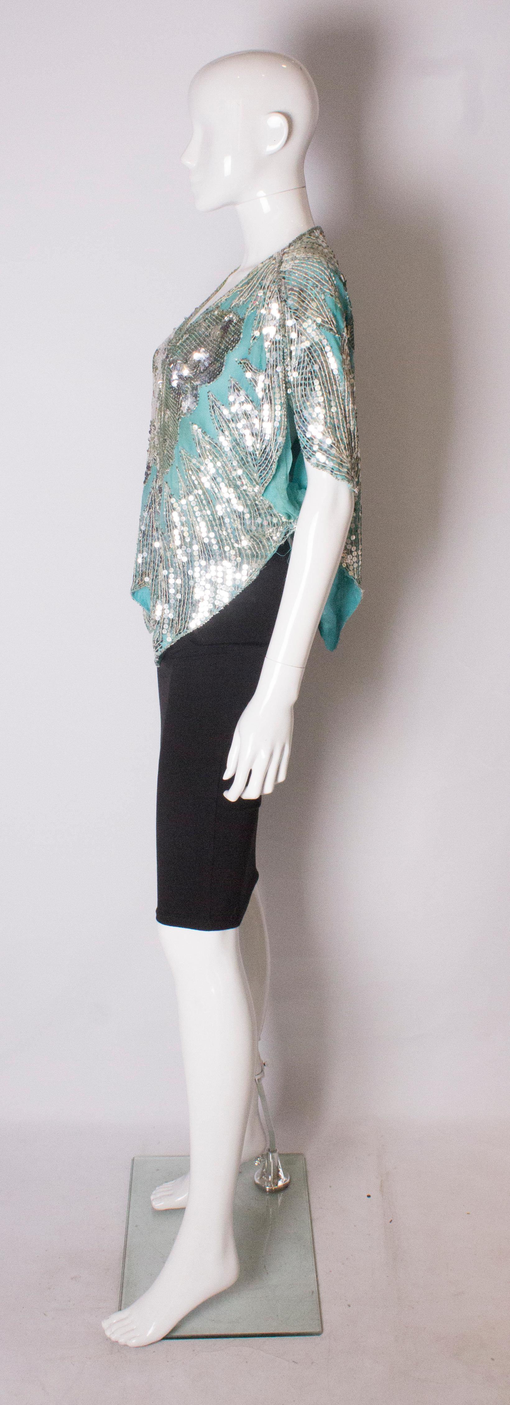 butterfly sequin top vintage