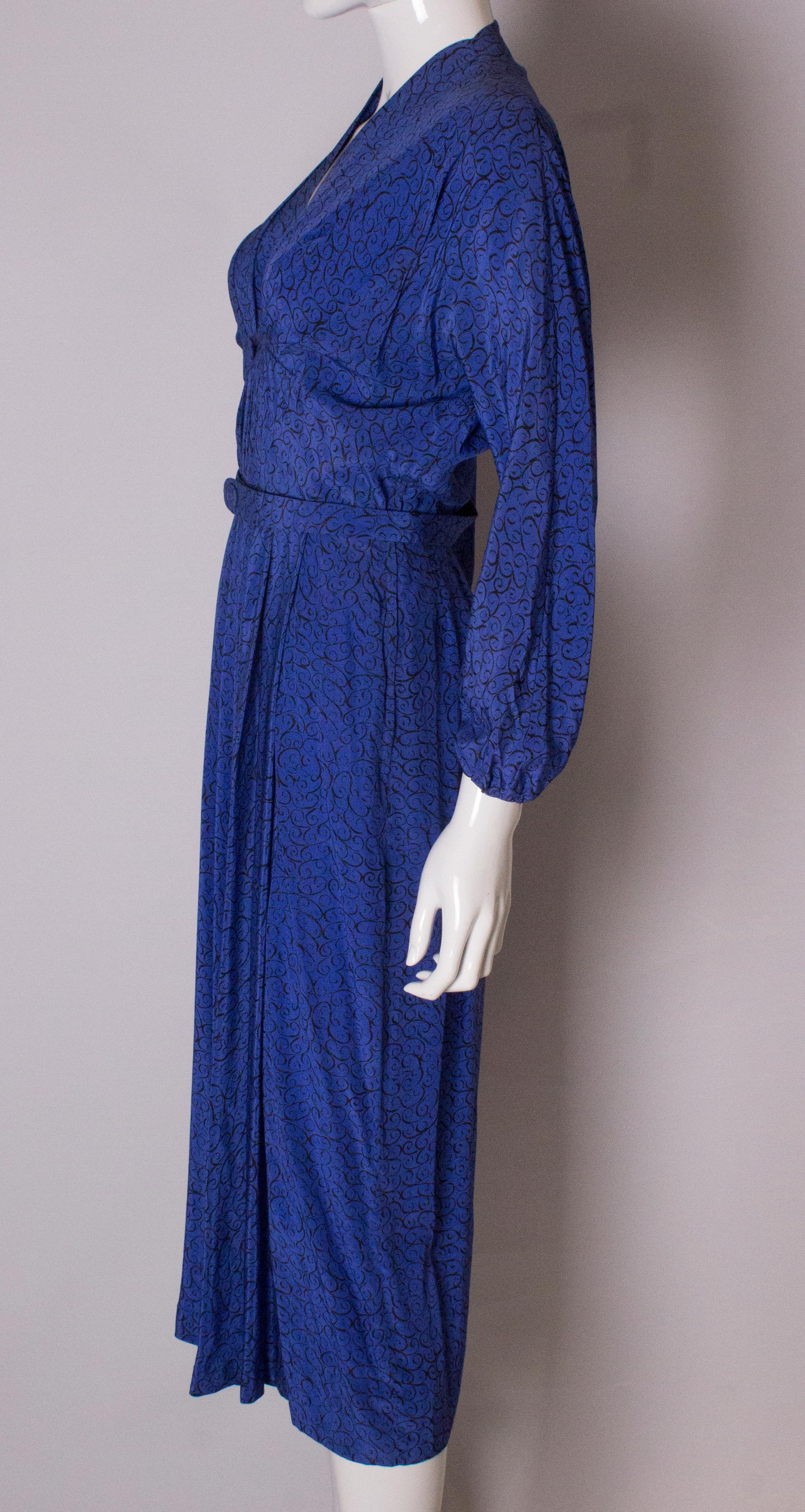Purple Robell of Baker Street Vintage Silk Dress