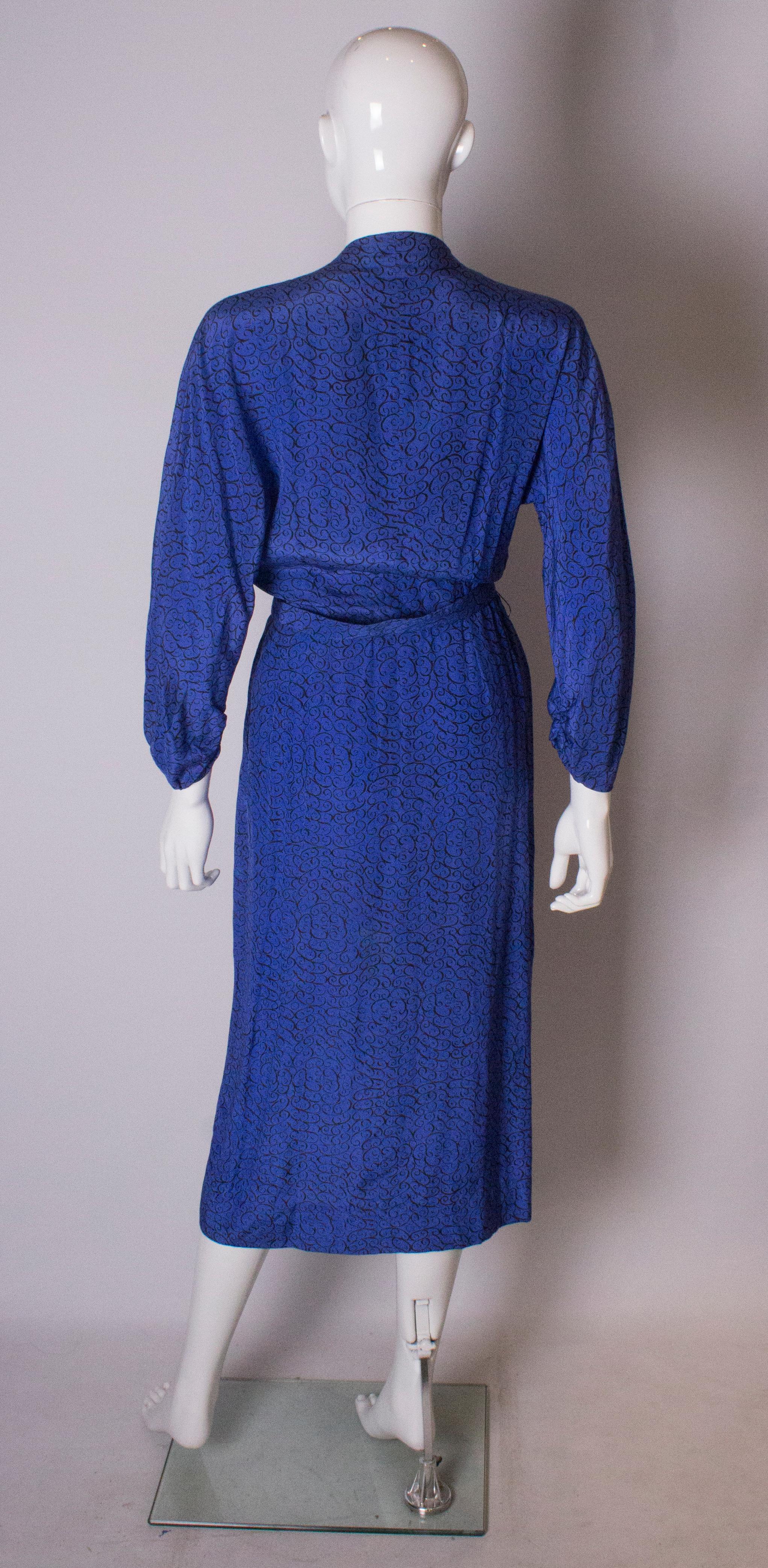 Robell of Baker Street Vintage Silk Dress In Good Condition In London, GB