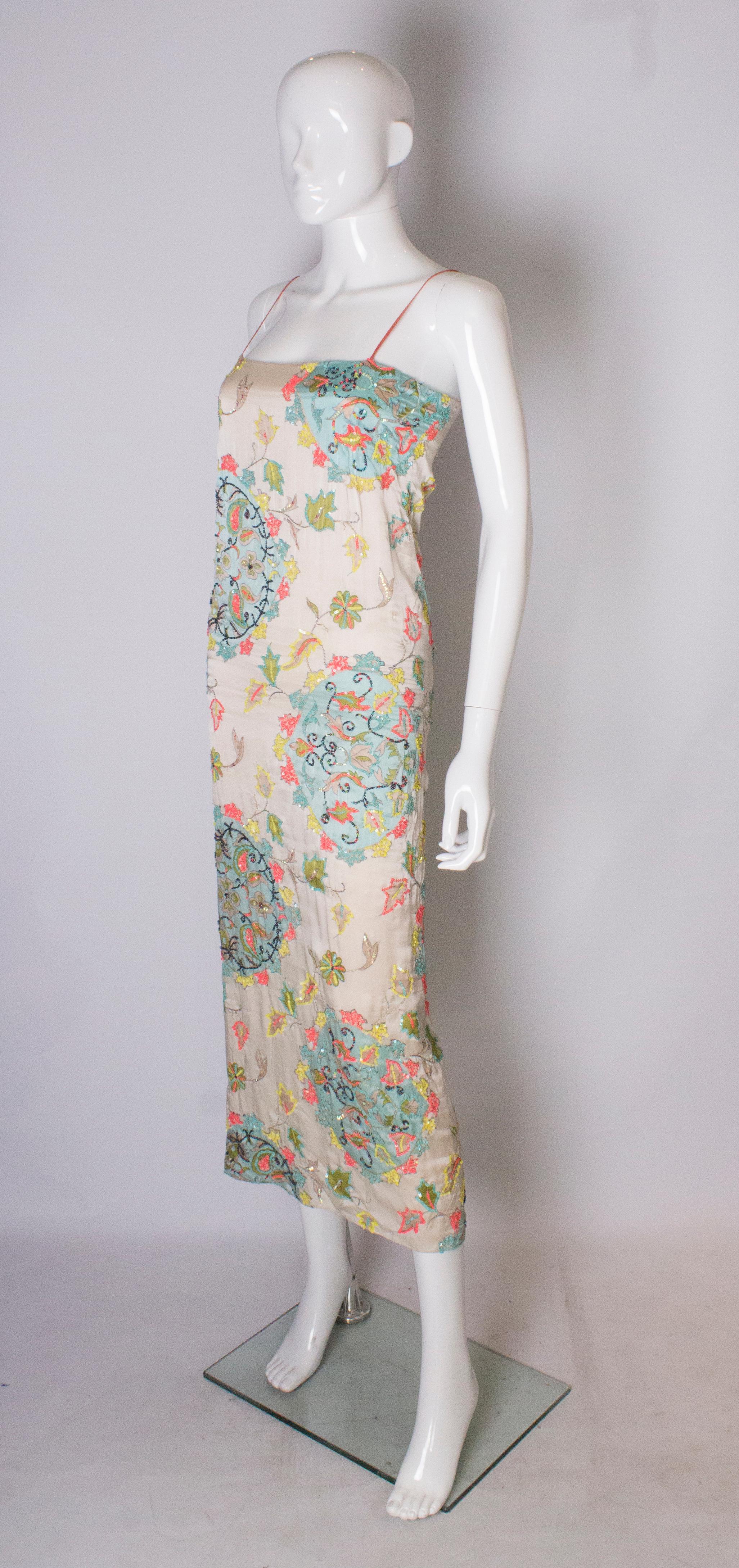 silk column dress