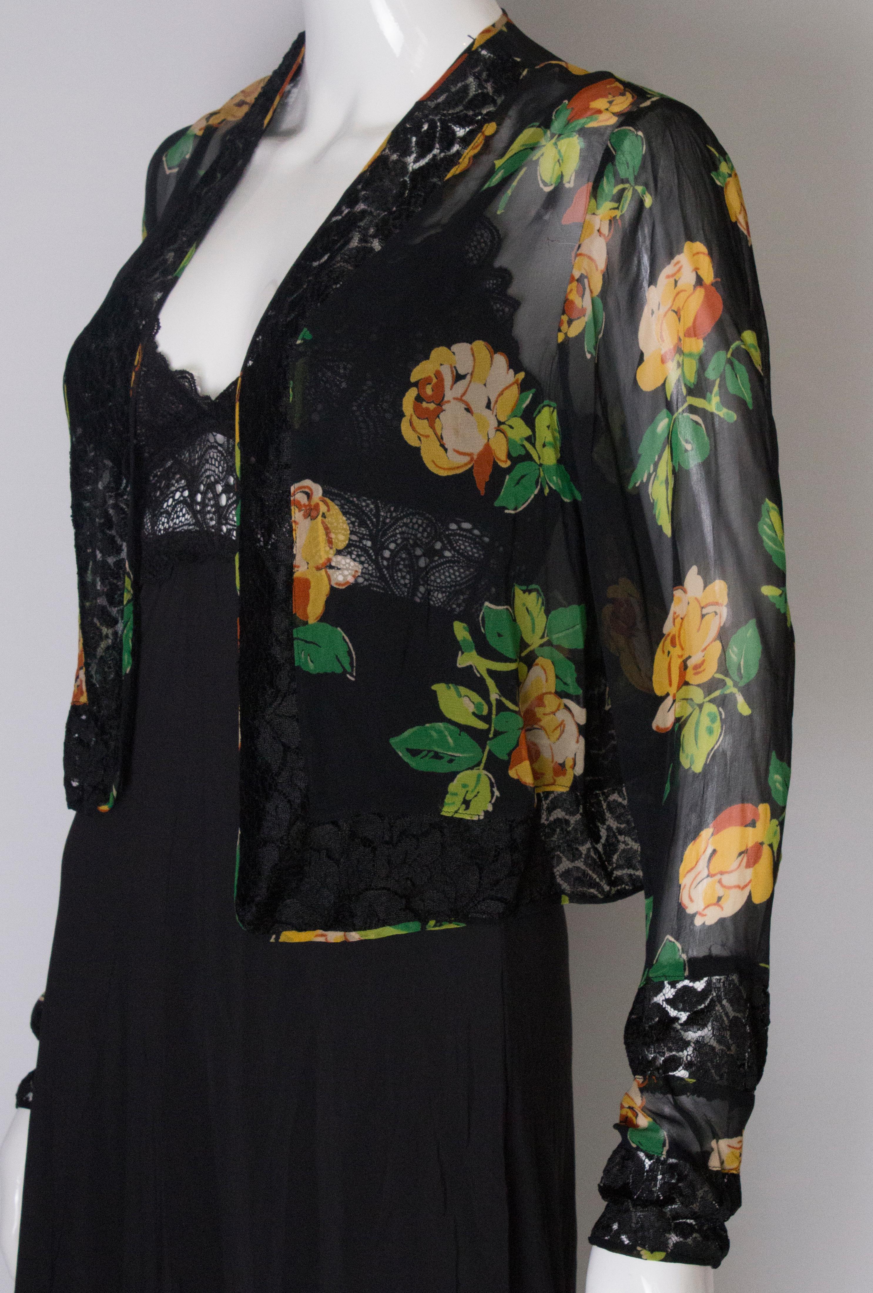 Women's Bolero Vintage with Lace Detail, 1920s  For Sale