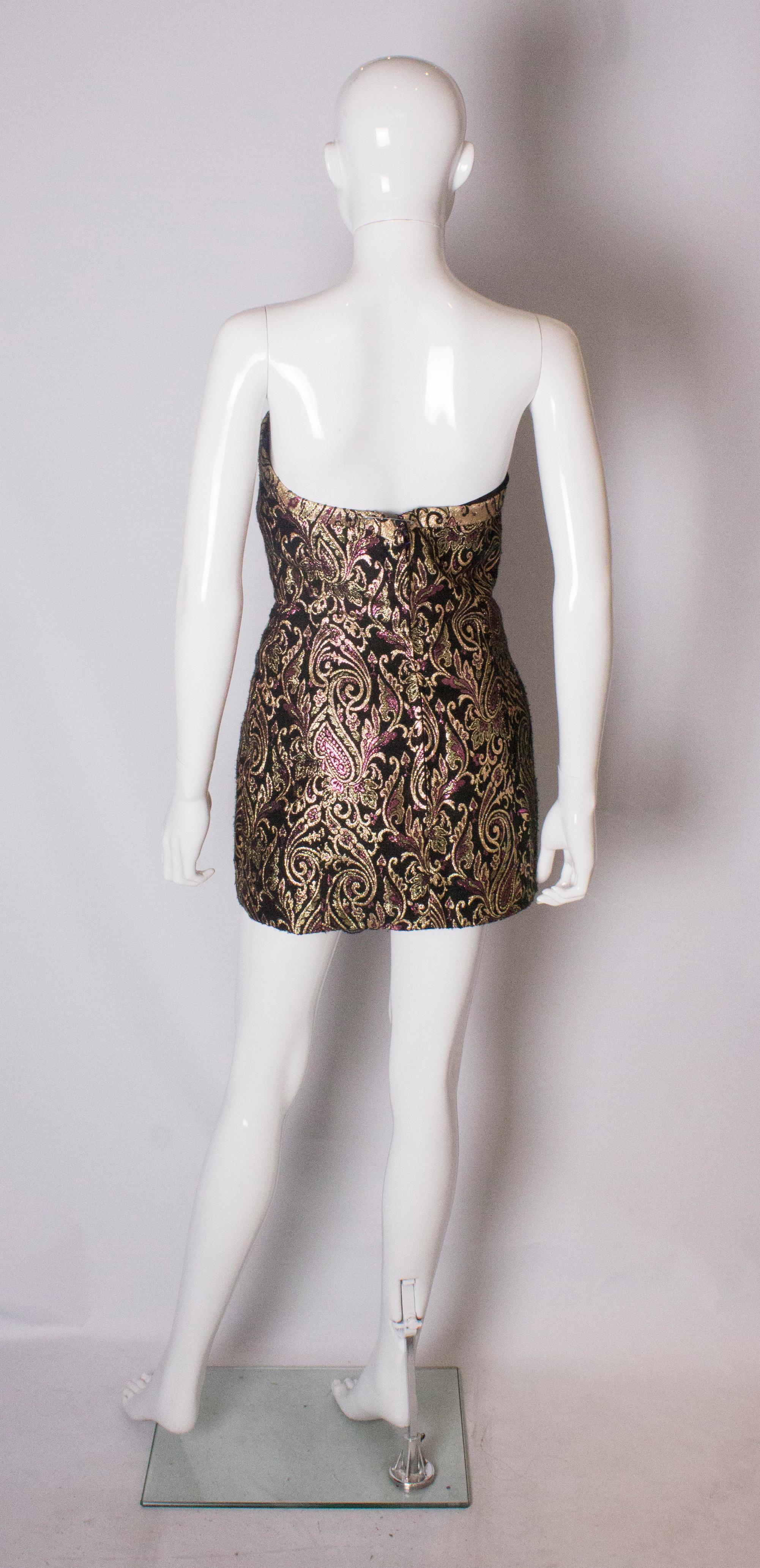 Brocade Vintage Top / Mini Dress 2