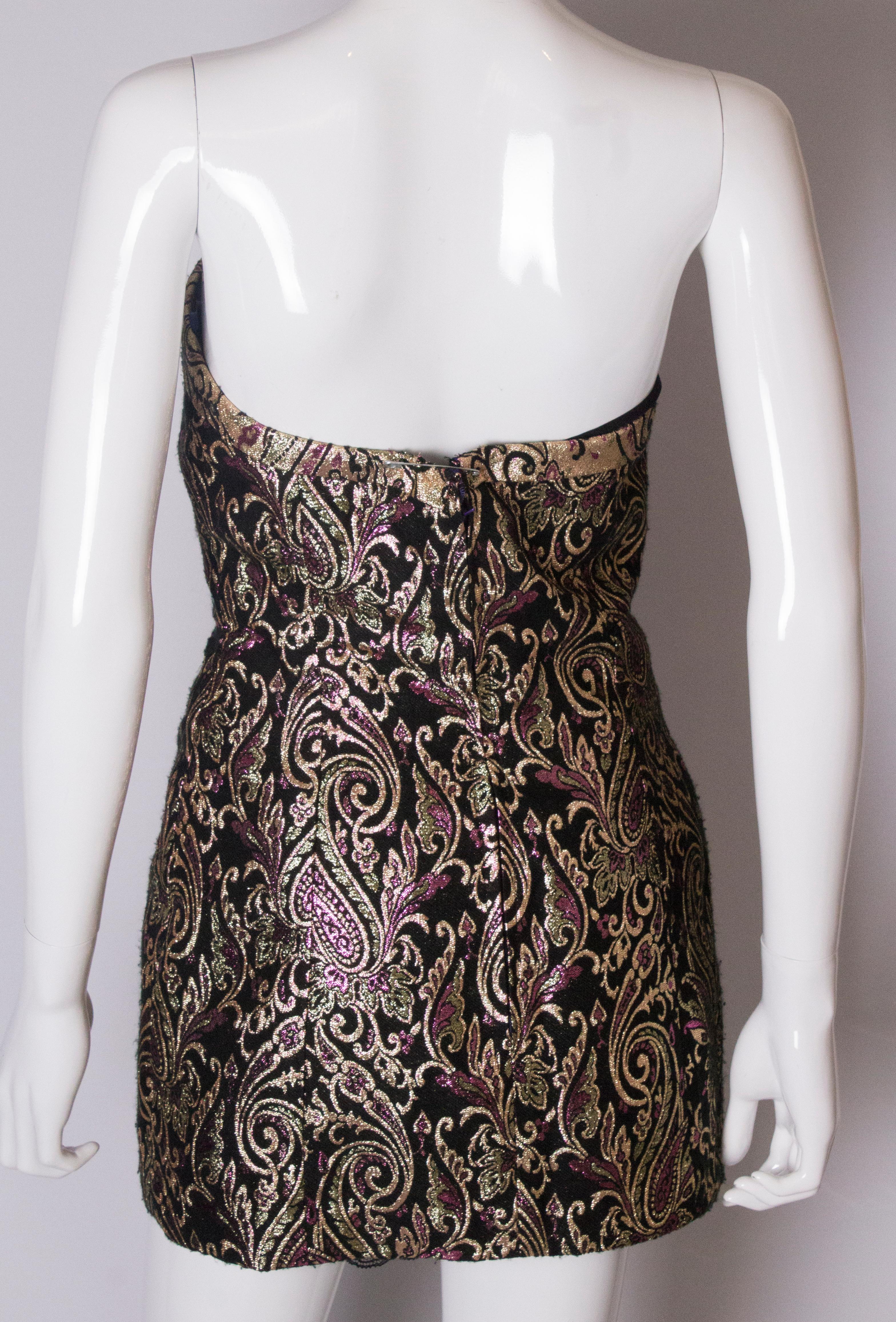 Brocade Vintage Top / Mini Dress 3