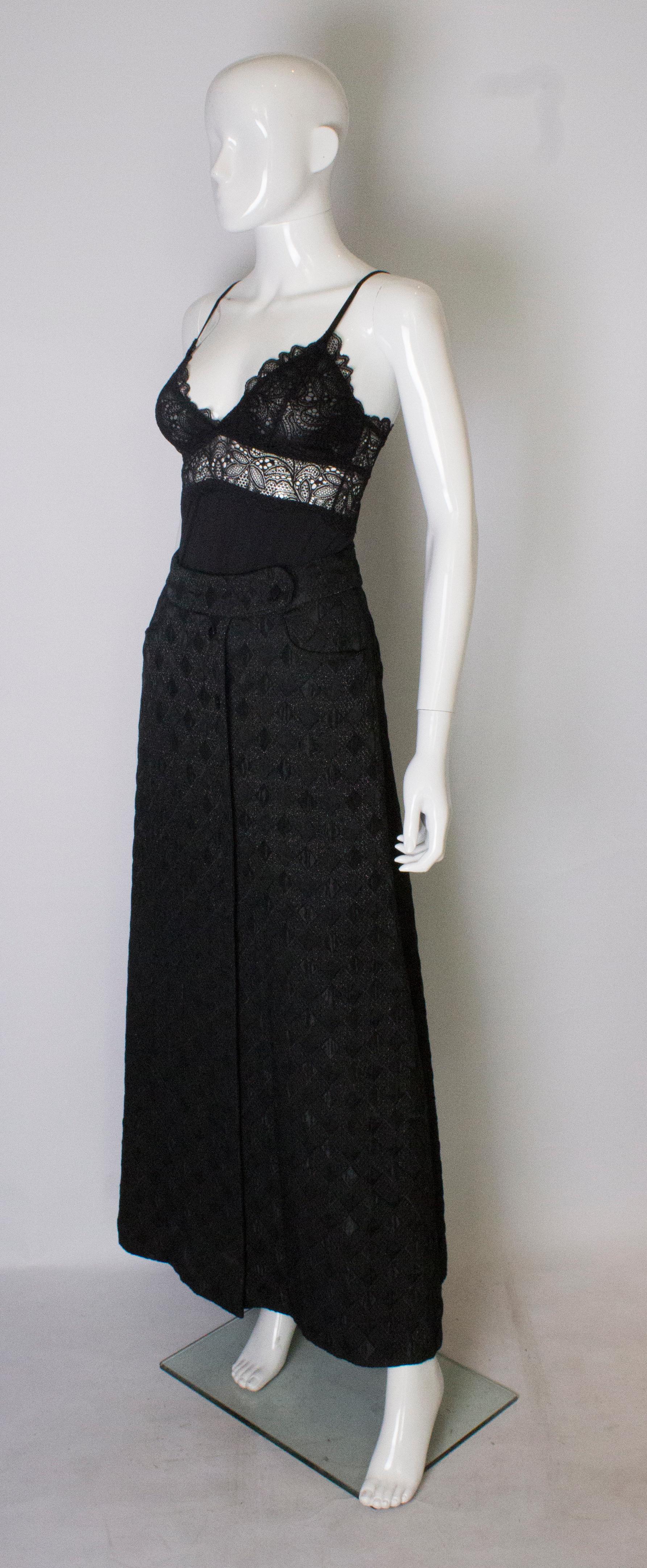 Noir Wallis - Jupe noire vintage en vente