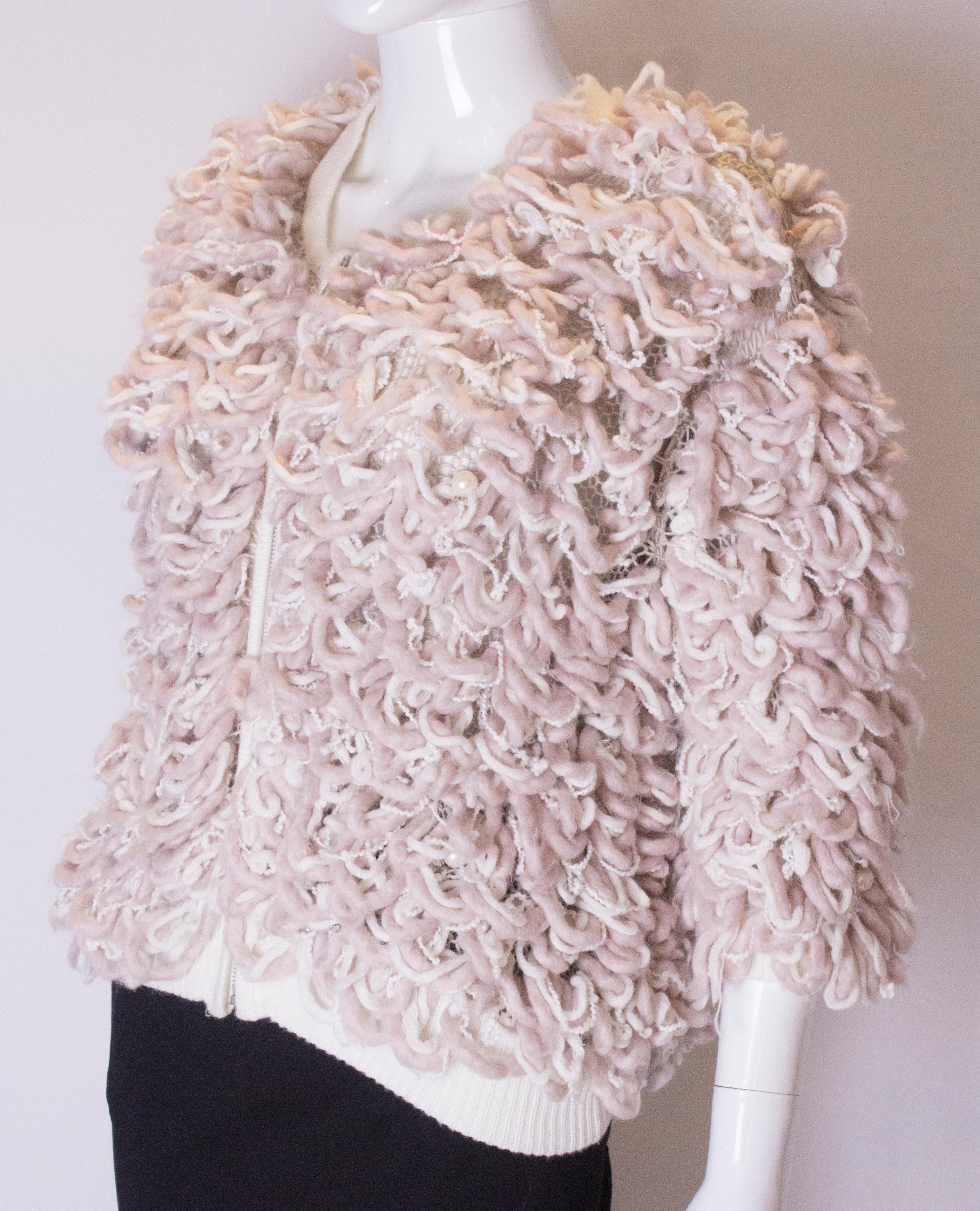 Veste vintage zippée à l'avant en laine mélangée Unisexe en vente