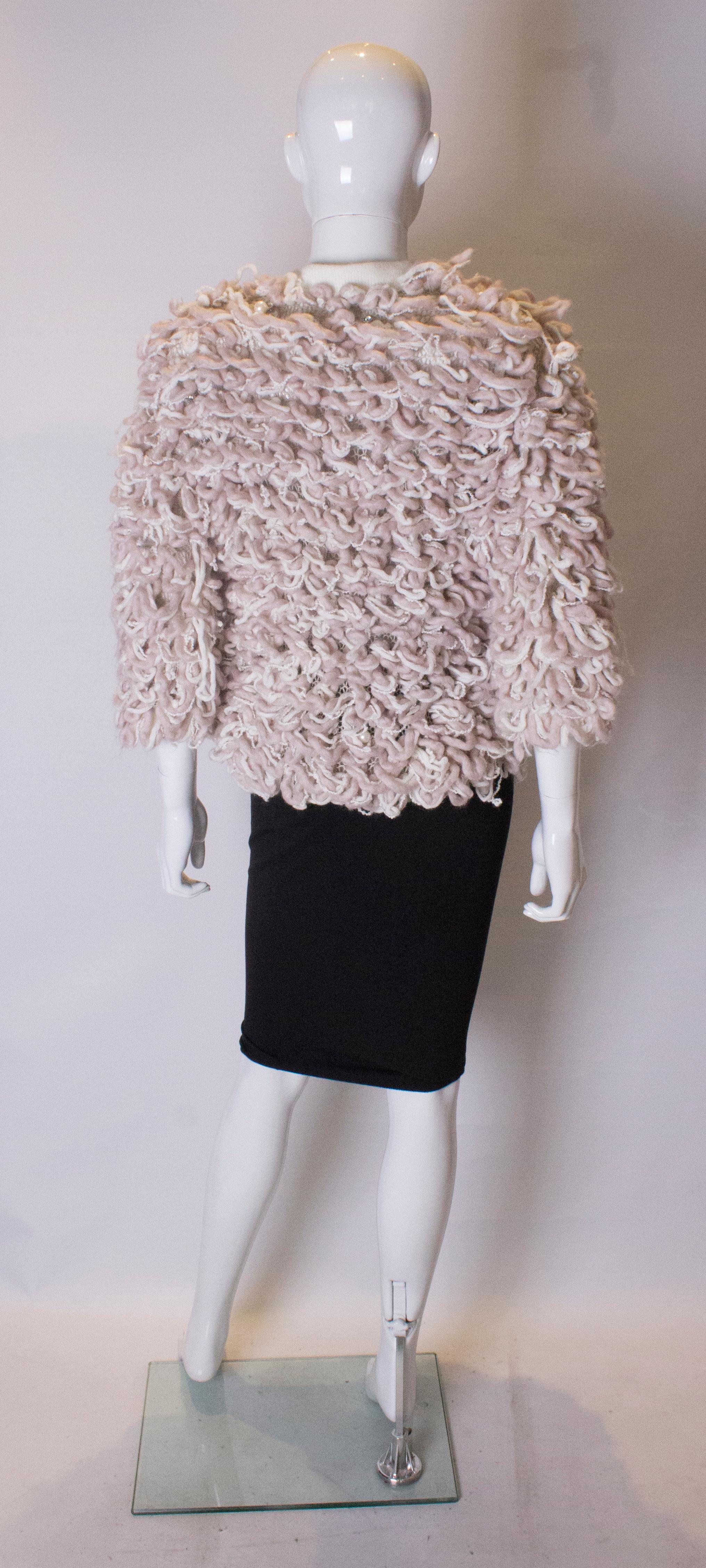 Veste vintage zippée à l'avant en laine mélangée en vente 3