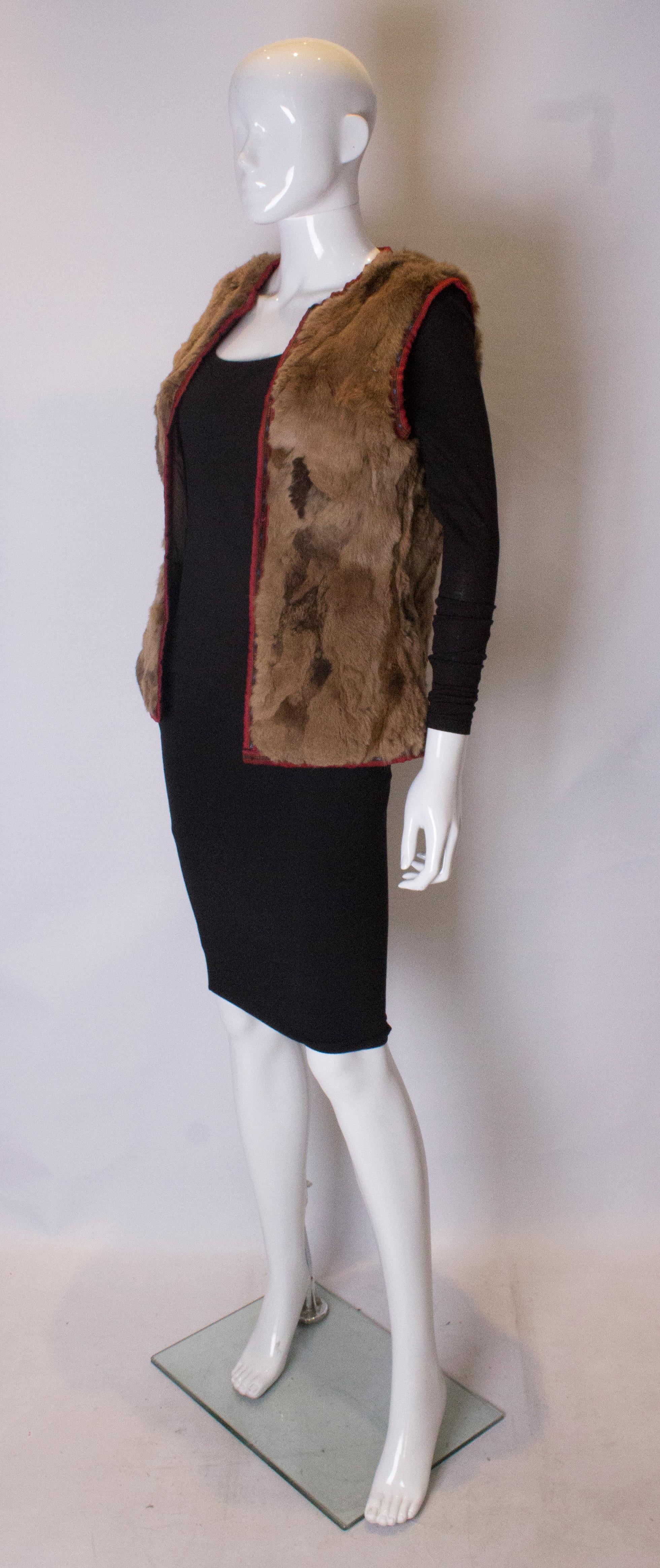Vintage Etro Fur Gilet In Good Condition In London, GB