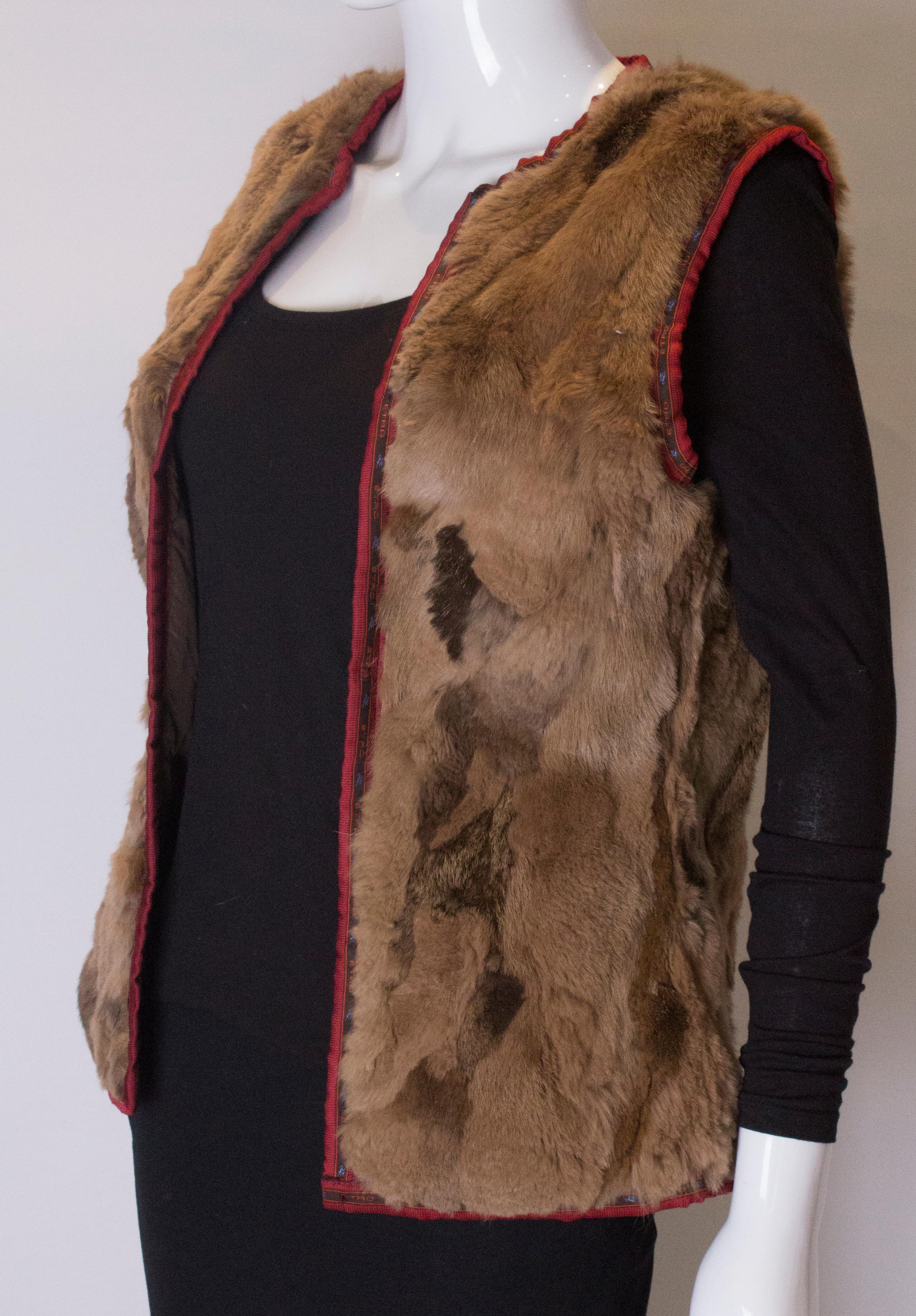 Women's Vintage Etro Fur Gilet