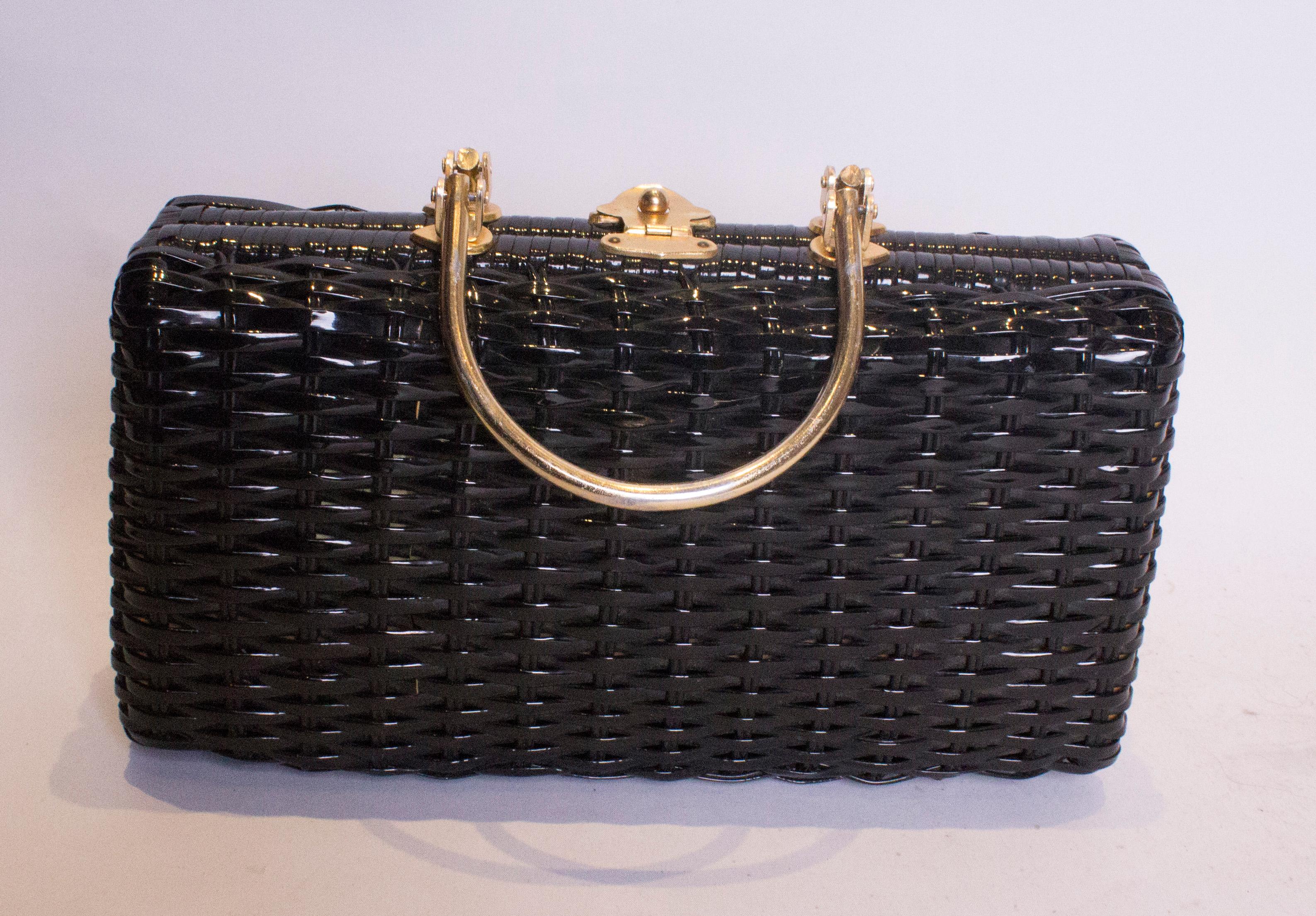 Black Vintage Whicker Bag by Dorette