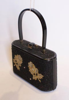 Vintage Bakerlite Bag with Bead Detail