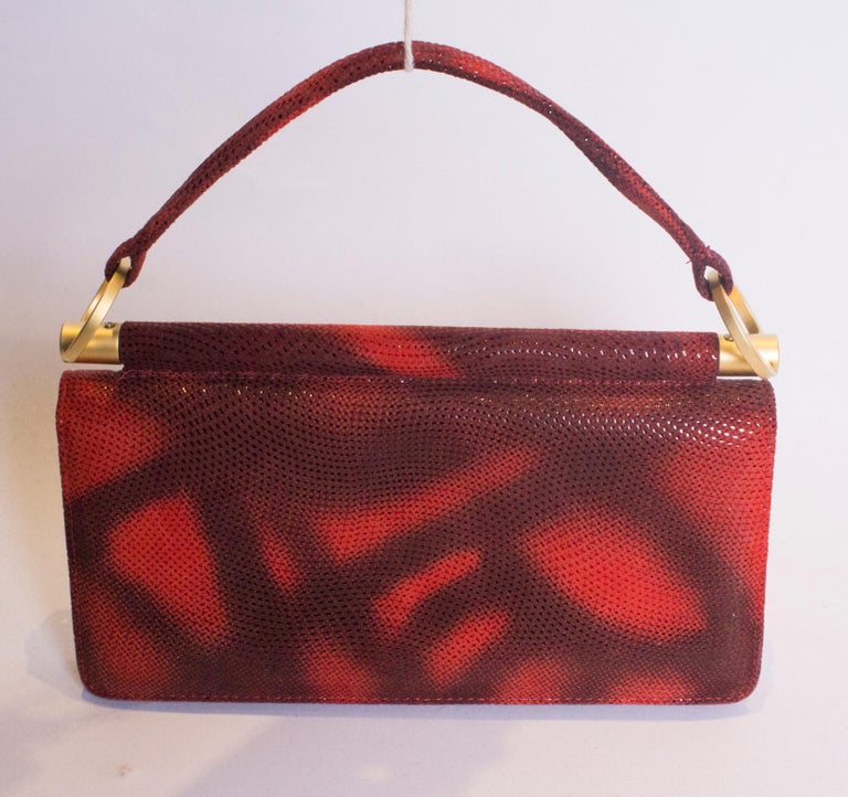 Vintage Charles Jourdan Red Handbag For Sale at 1stDibs