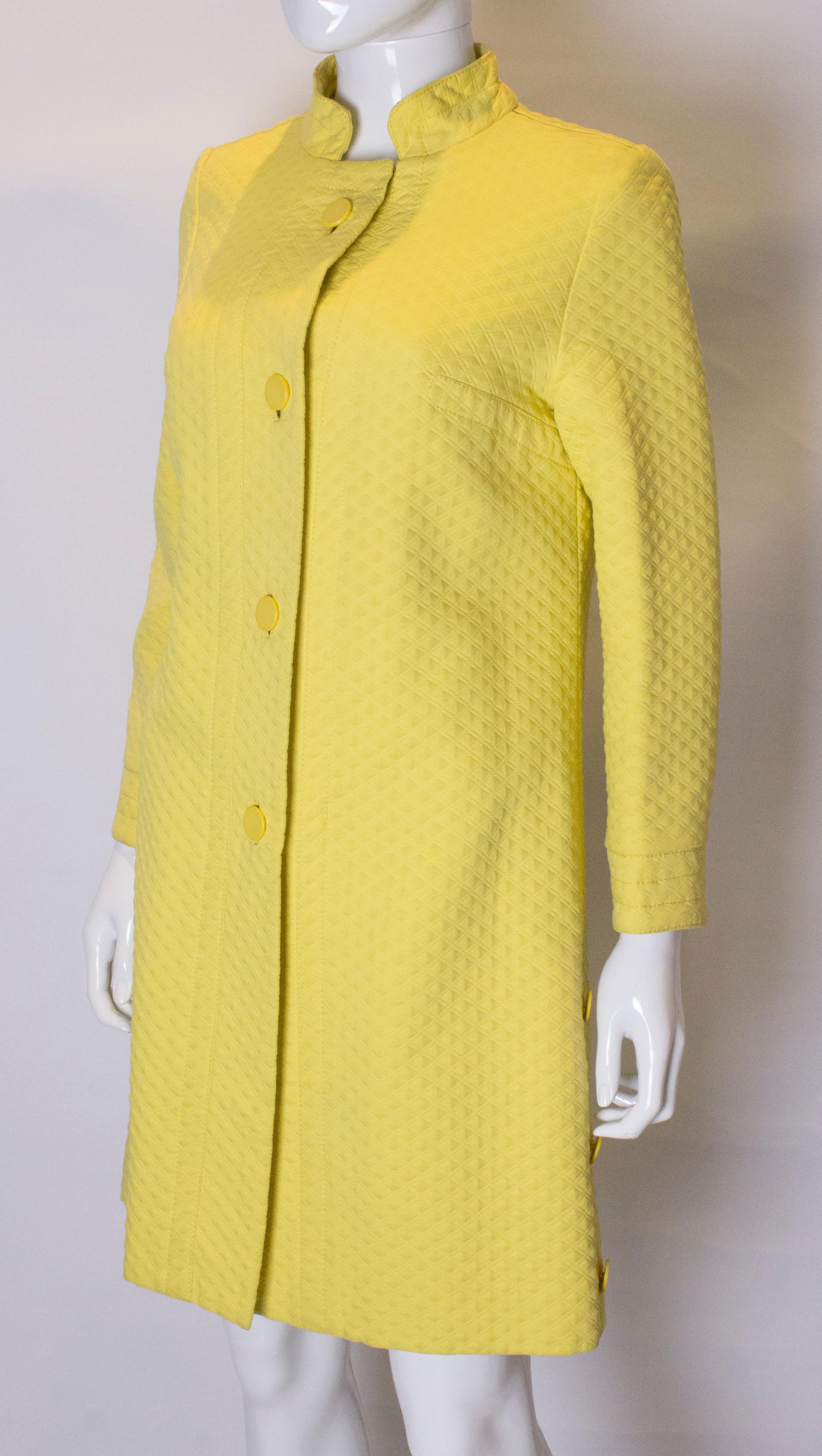 Women's Chic Vintage Yellow Coat For Sale