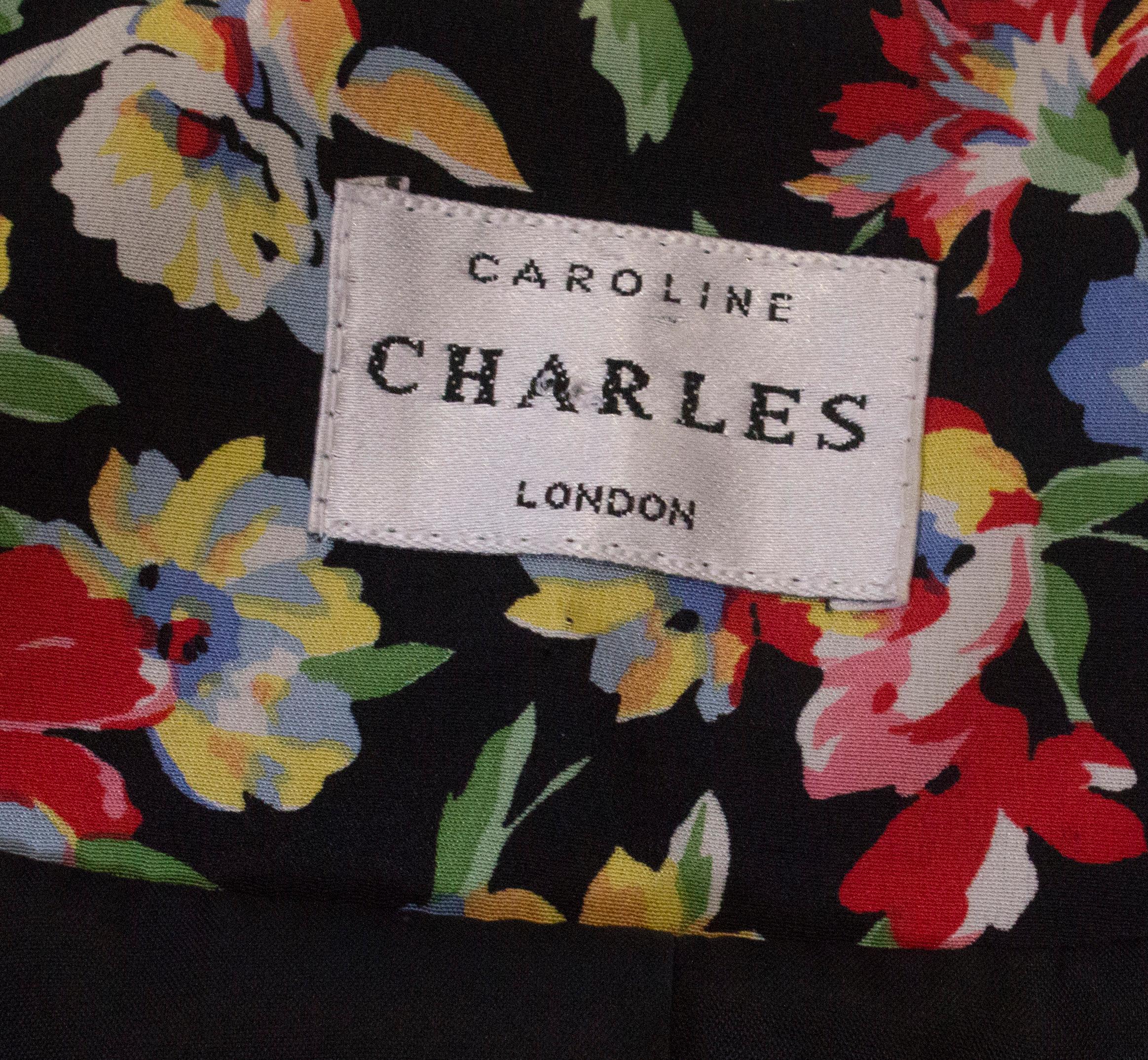 Vintage Caroline Charles Silk Jacket For Sale 3