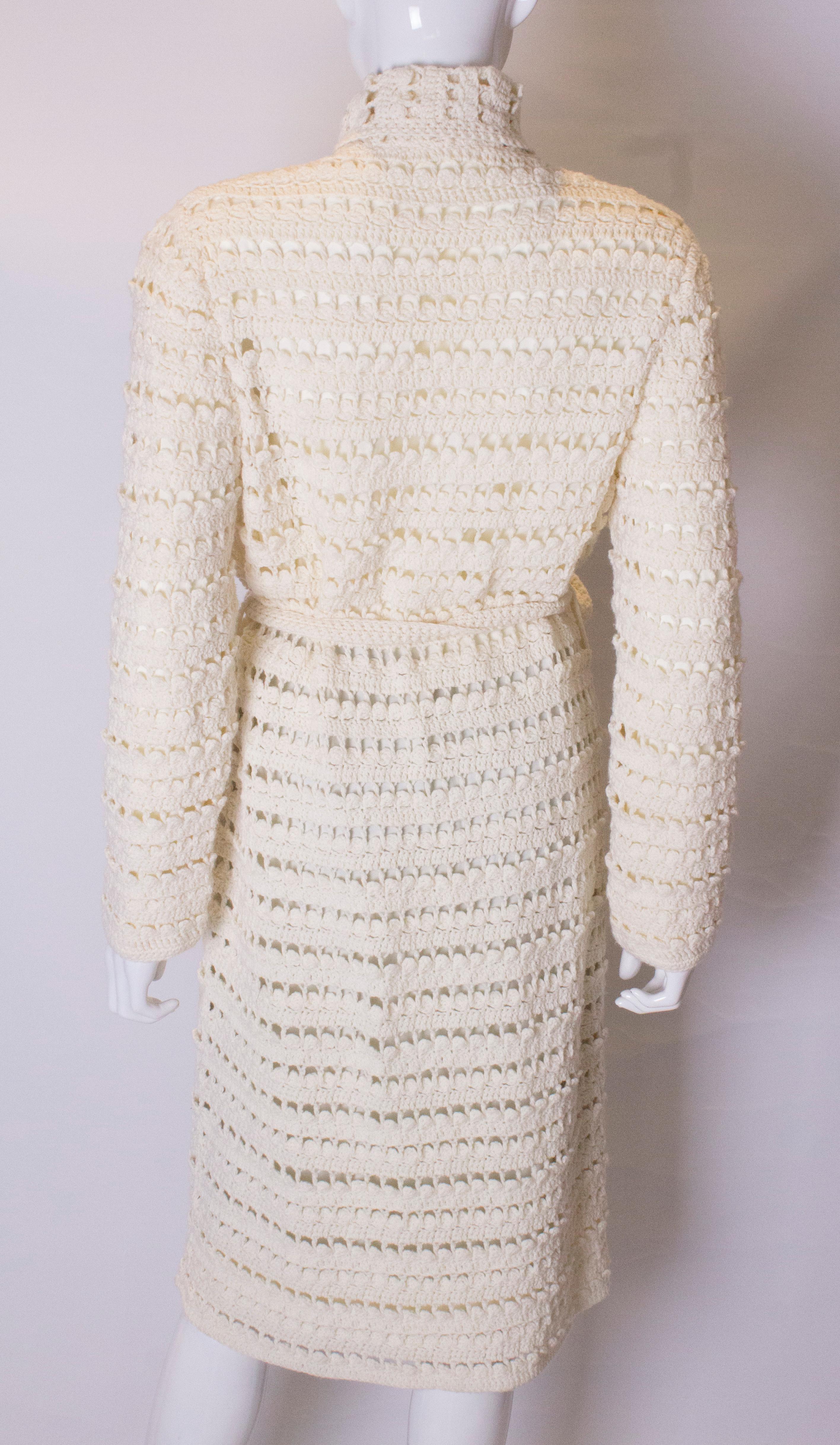 Vintage Knitted Cream Coat 2