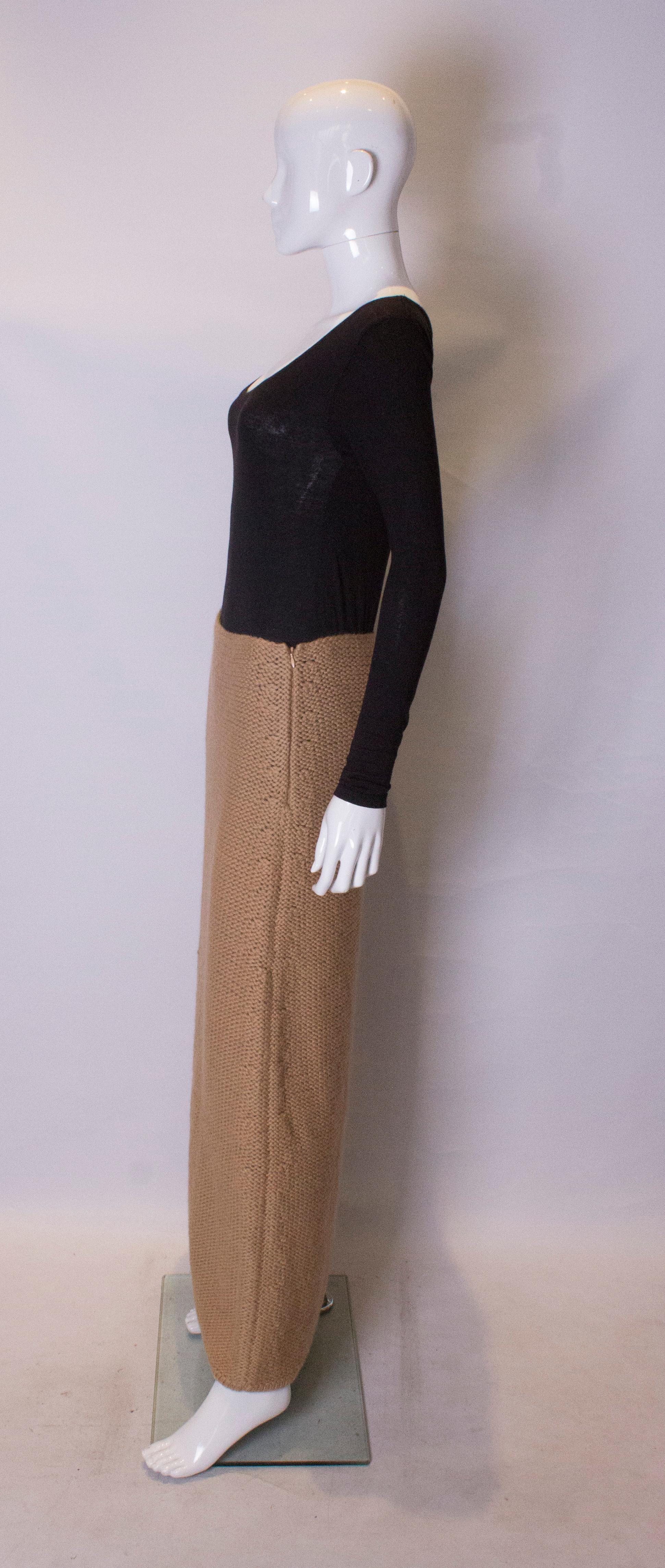 Vintage Alberta Ferretti Knitted Skirt In Good Condition For Sale In London, GB