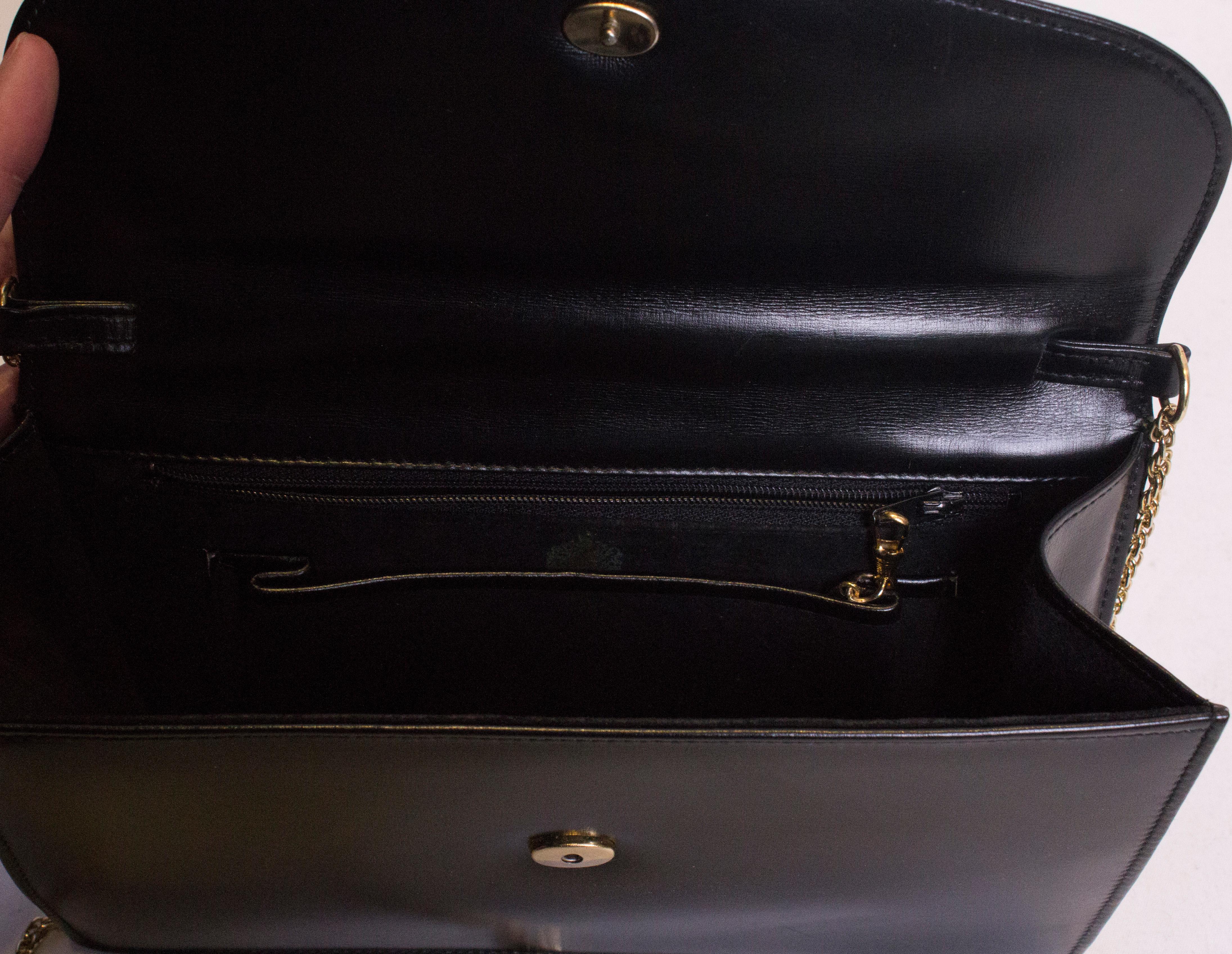 Black Vintage Launer Leather Bag