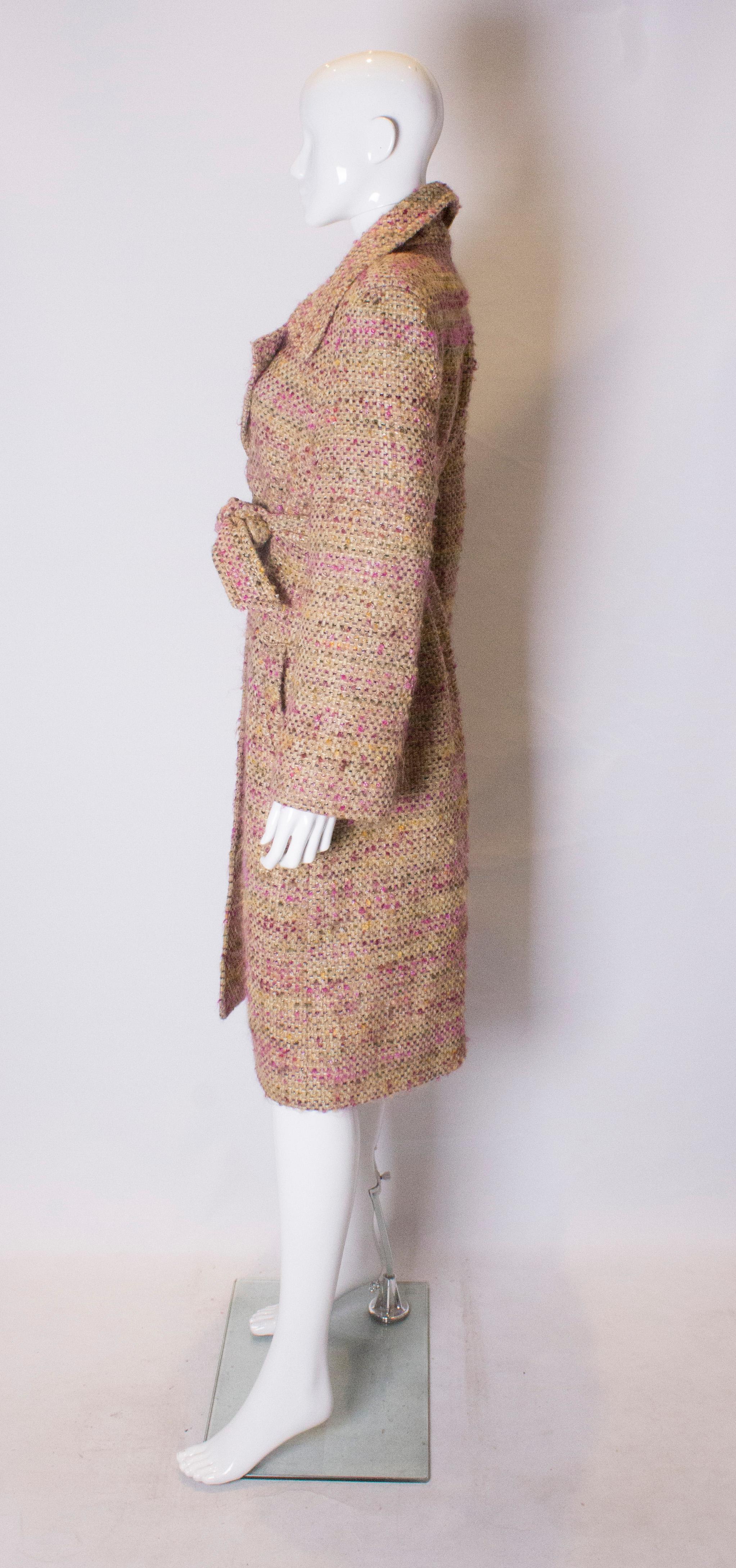 Brown Vintage Jean Muir Wool Coat  For Sale