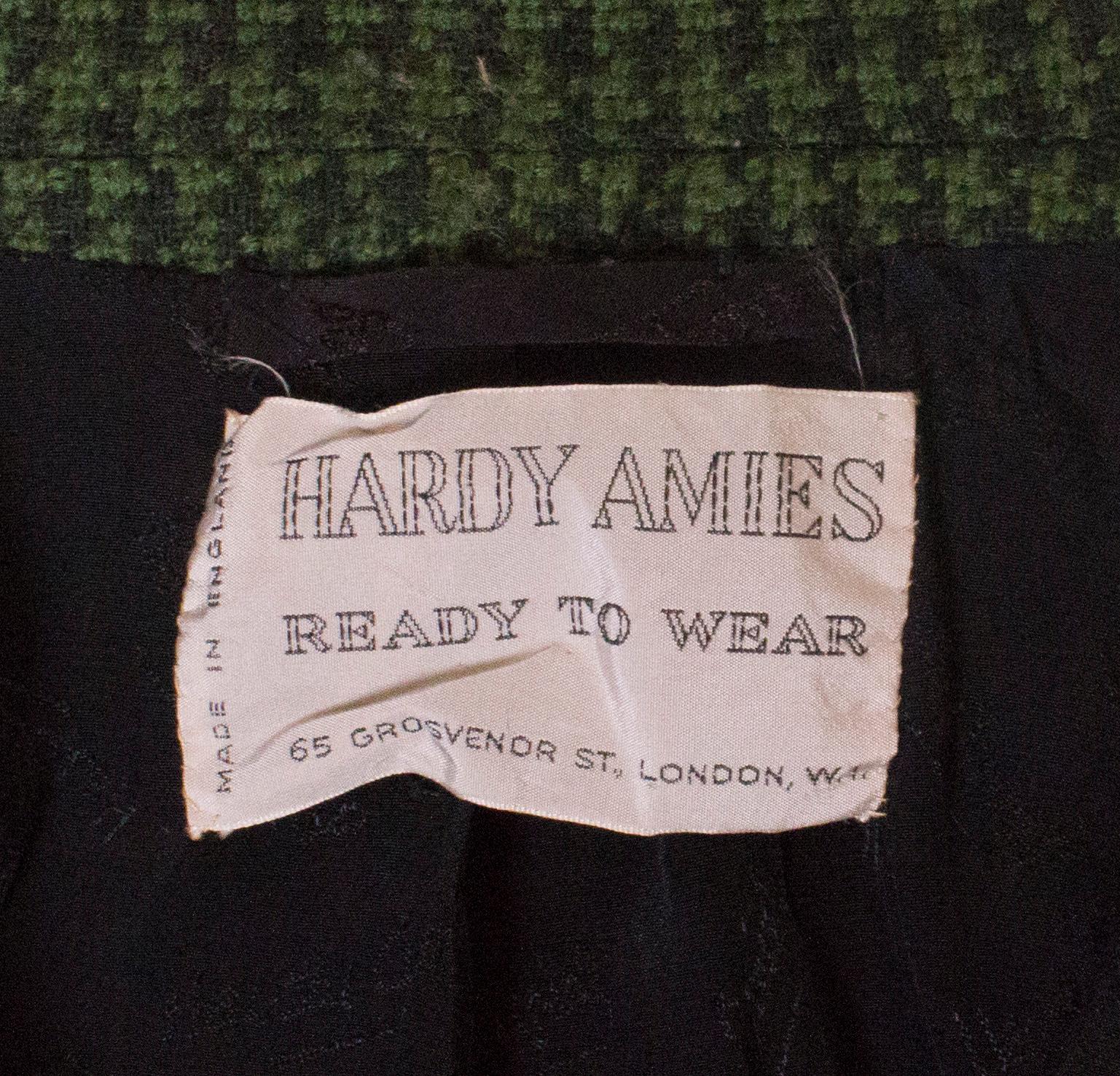 Vintage Hardy Amies Green and Black Wool Suit 3