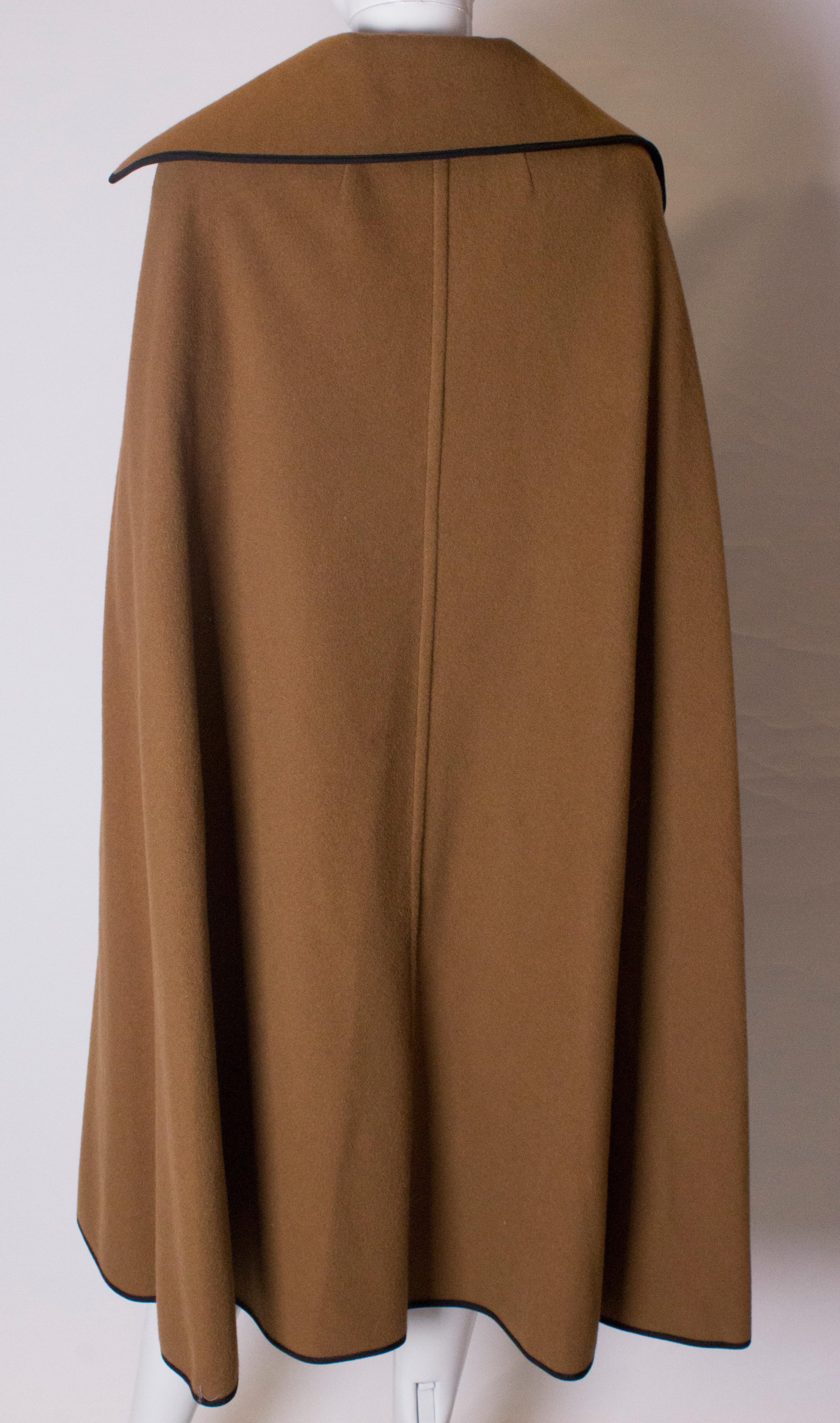 Women's Vintage Jaeger Wool and Camel Hair Cape