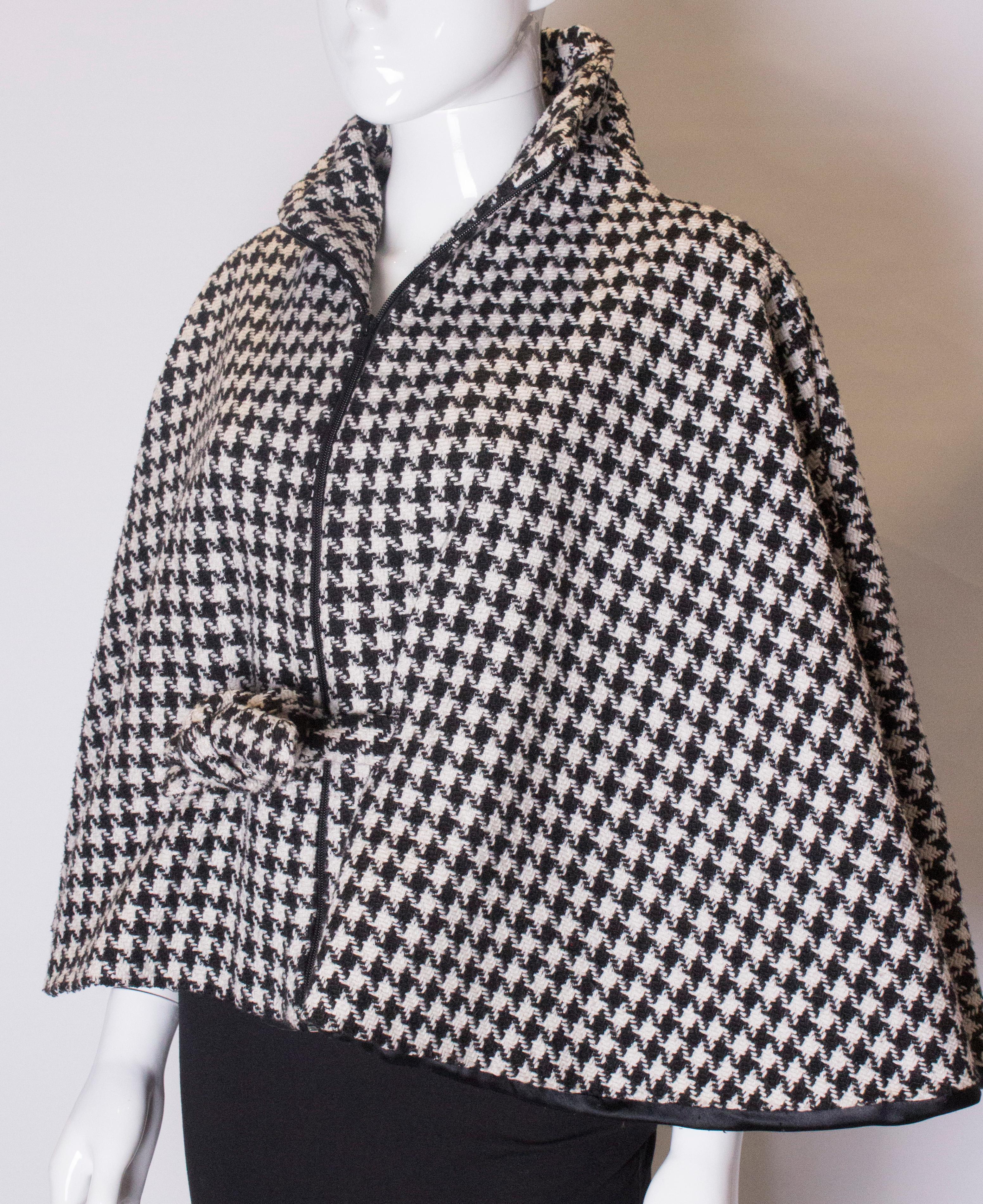 houndstooth poncho