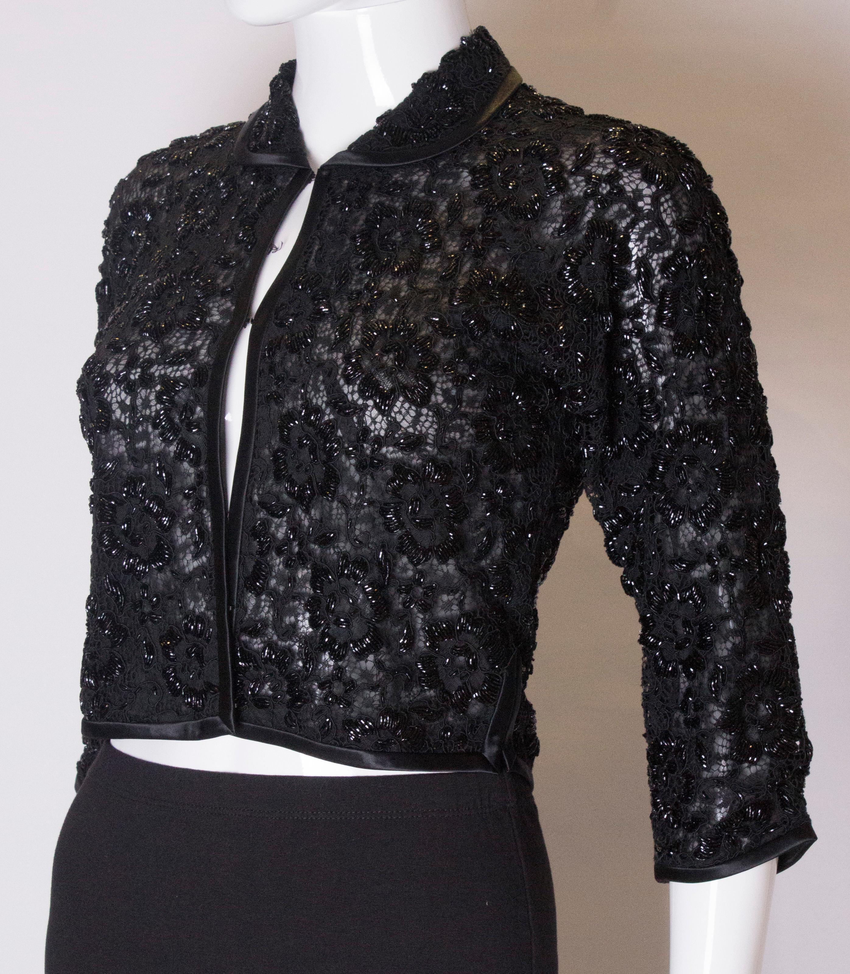 black lace evening jacket