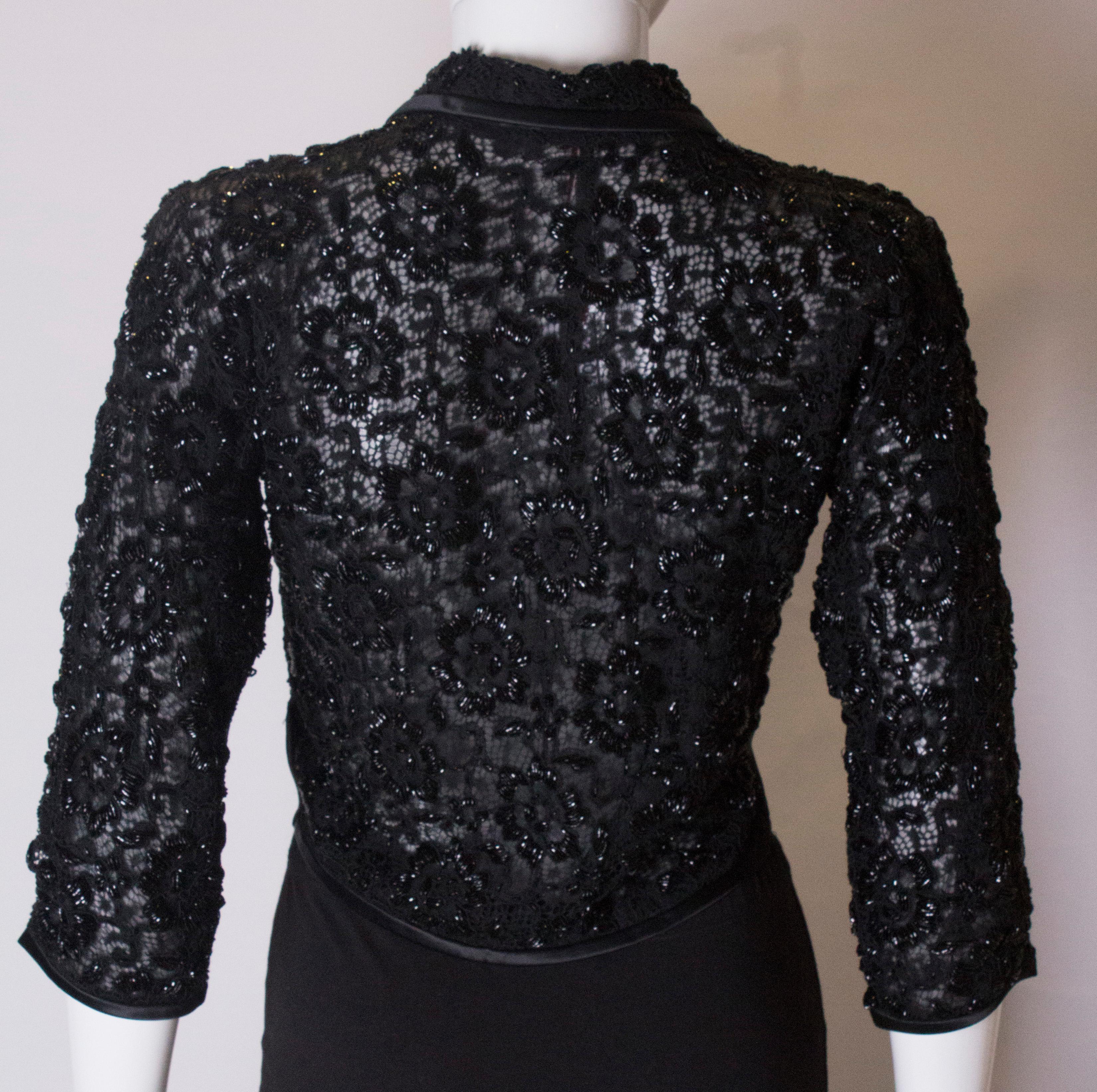 black lace evening jacket