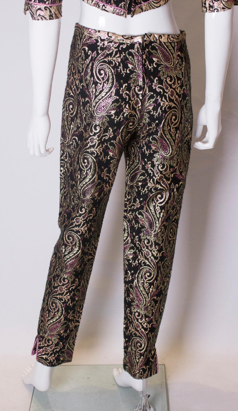 Vintage Brocade Trousers at 1stDibs