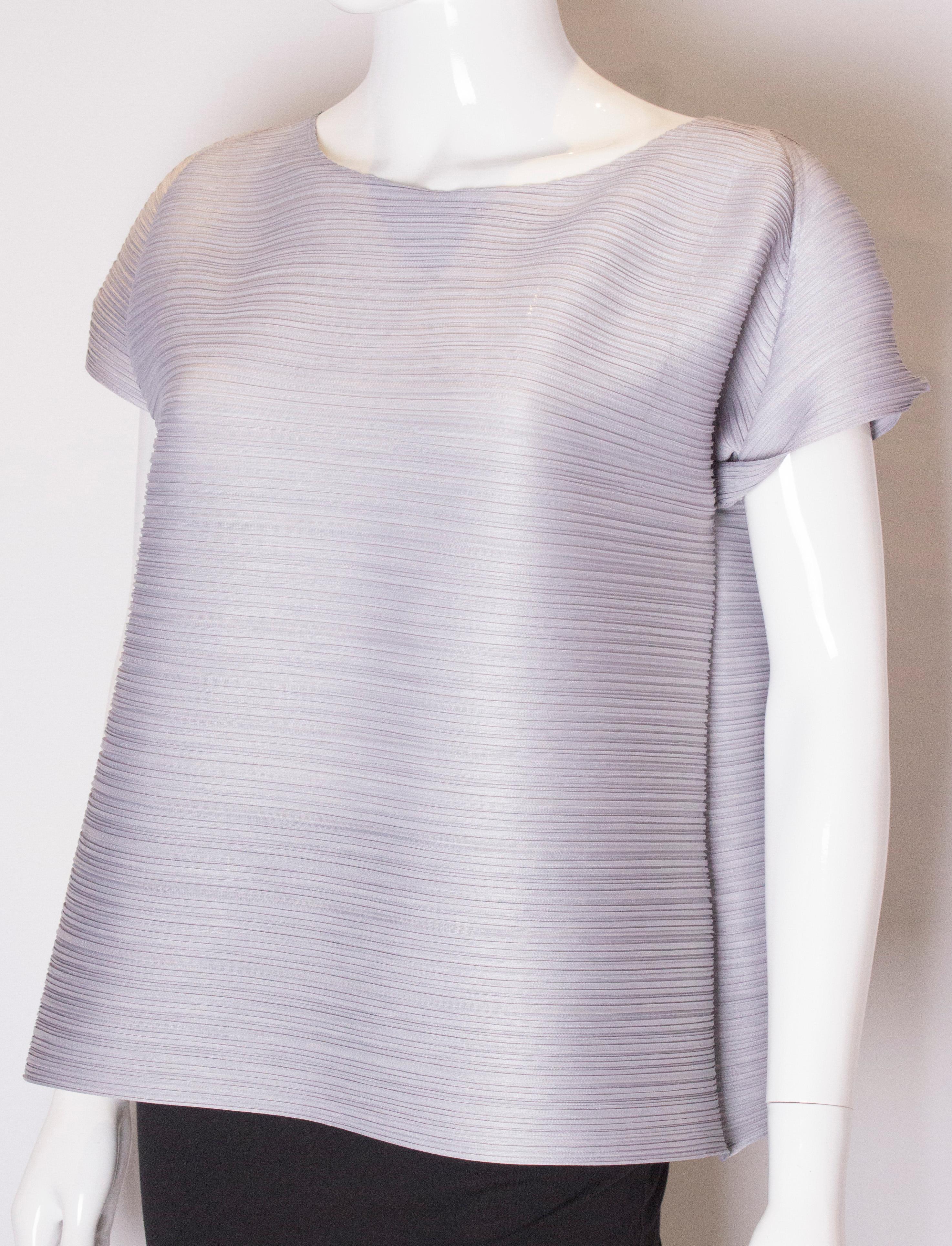 Gray Issey Miyake Dove Grey Top For Sale