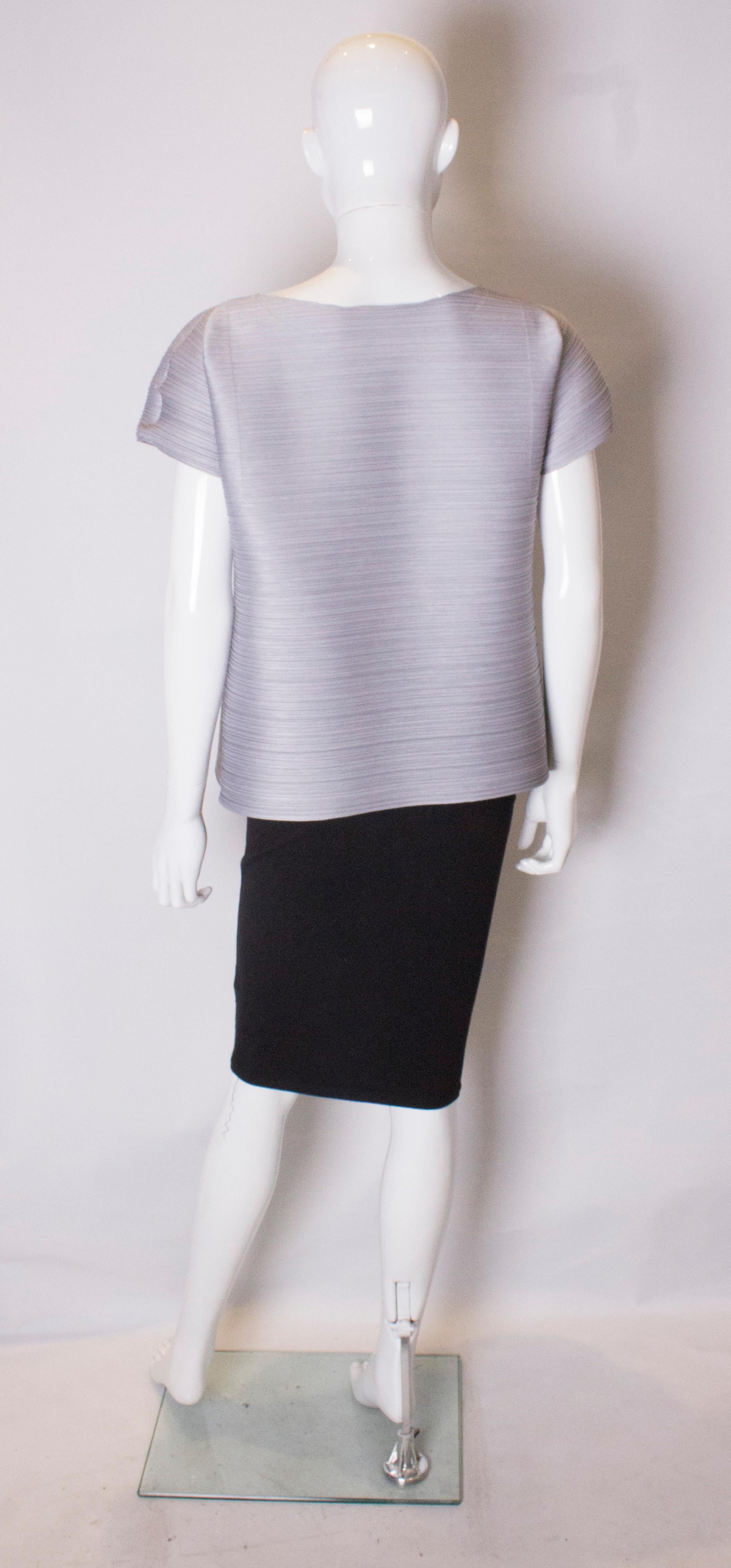 Issey Miyake Dove Grey Top For Sale 1