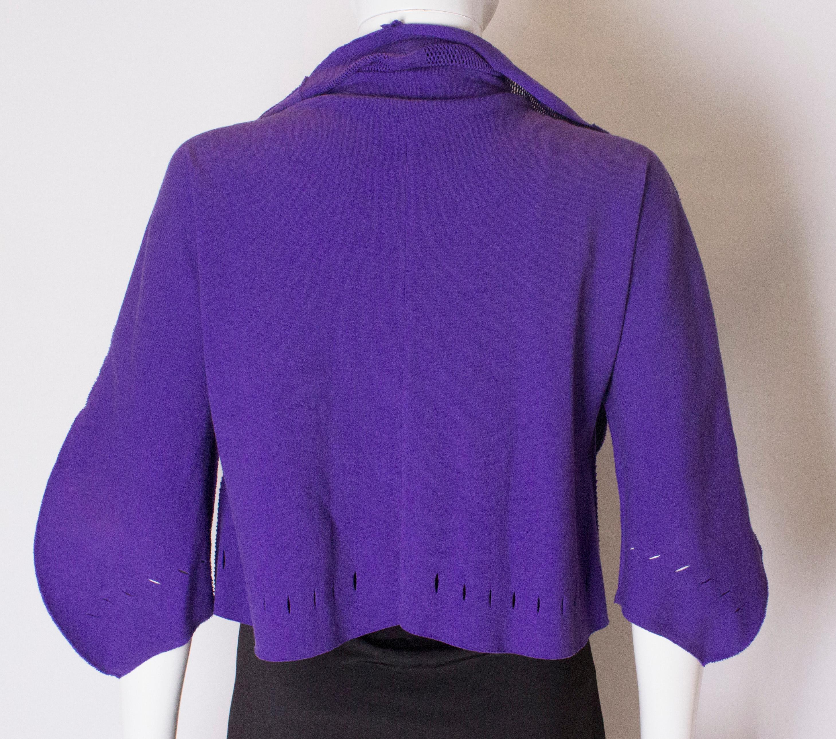 Issey Miyake Fette Range Purple Cardigan For Sale 2