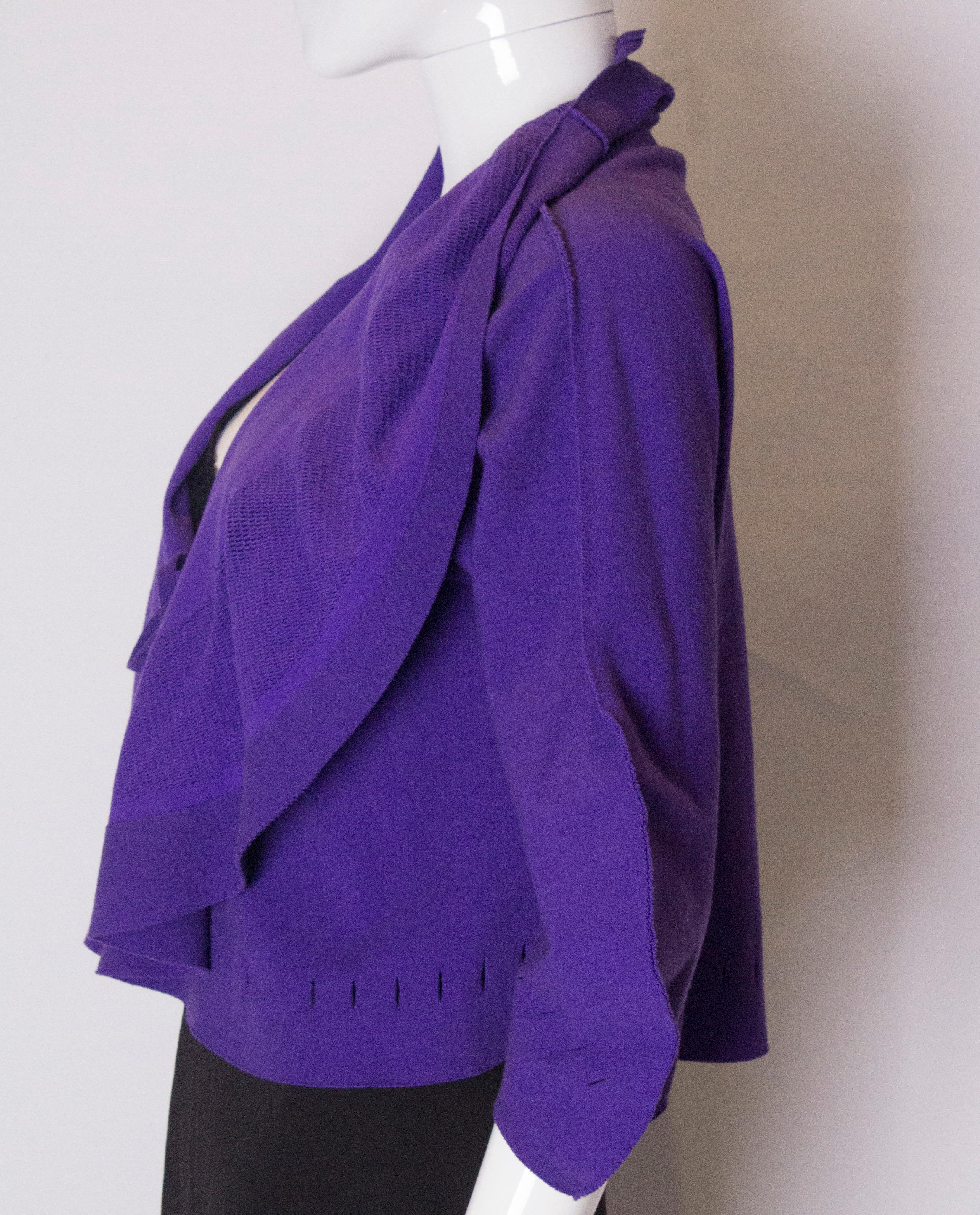 Women's Issey Miyake Fette Range Purple Cardigan For Sale