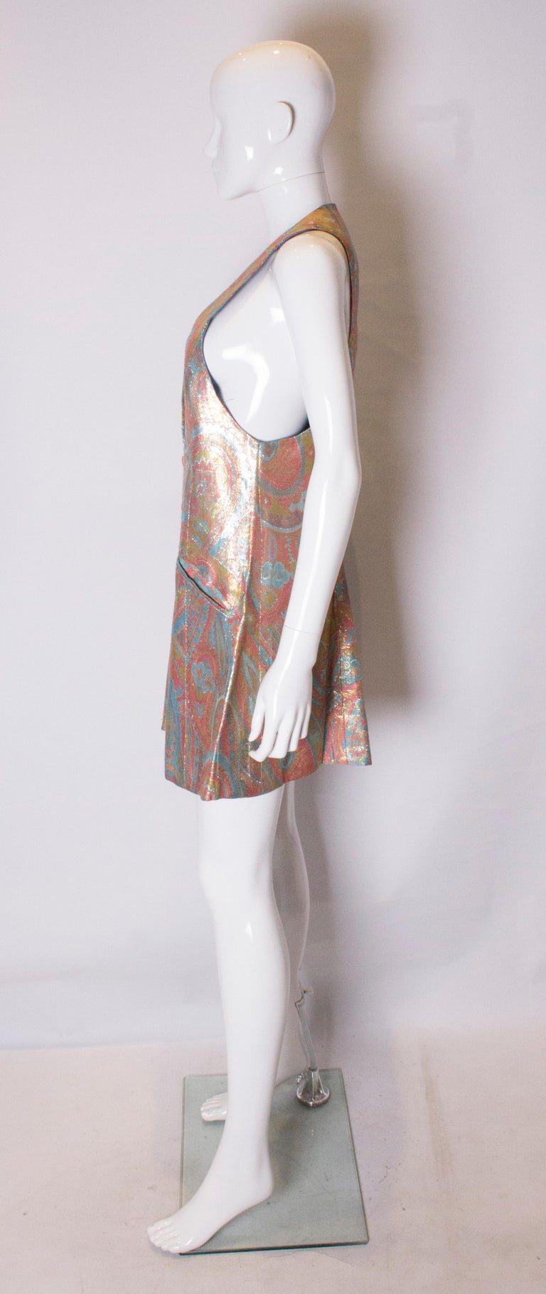 Vintage Biba Mini Dress /Long Waistcoat at 1stDibs