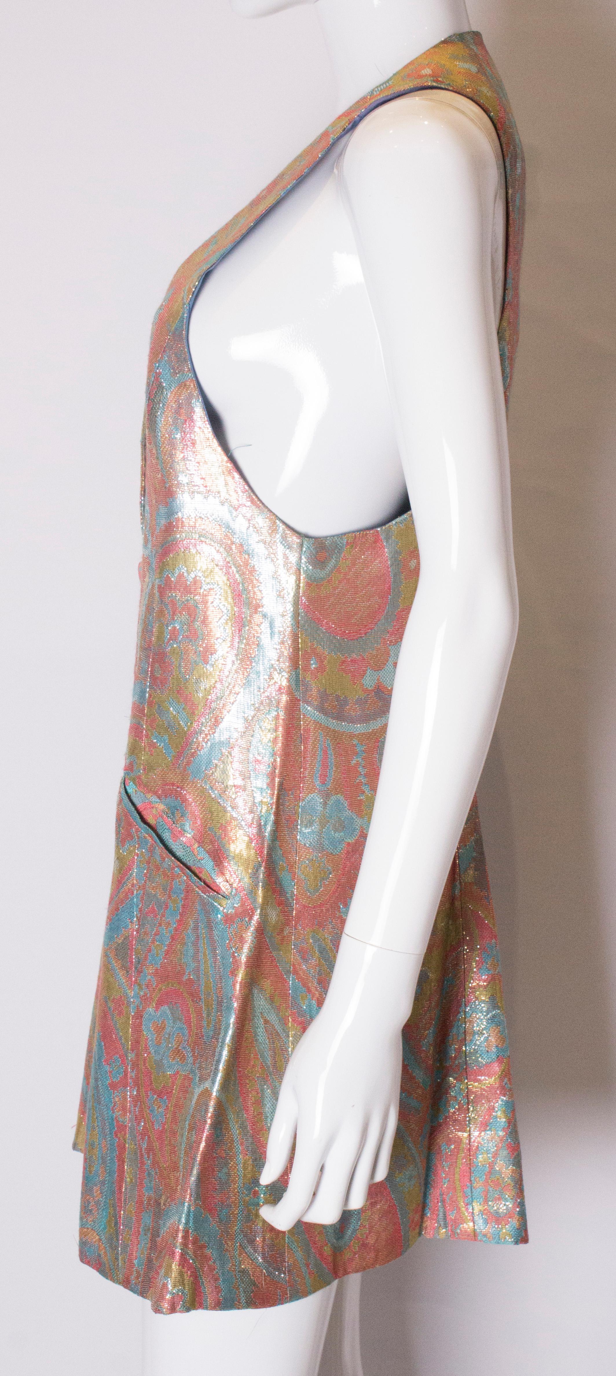 Brown Vintage Biba Mini Dress /Long Waistcoat