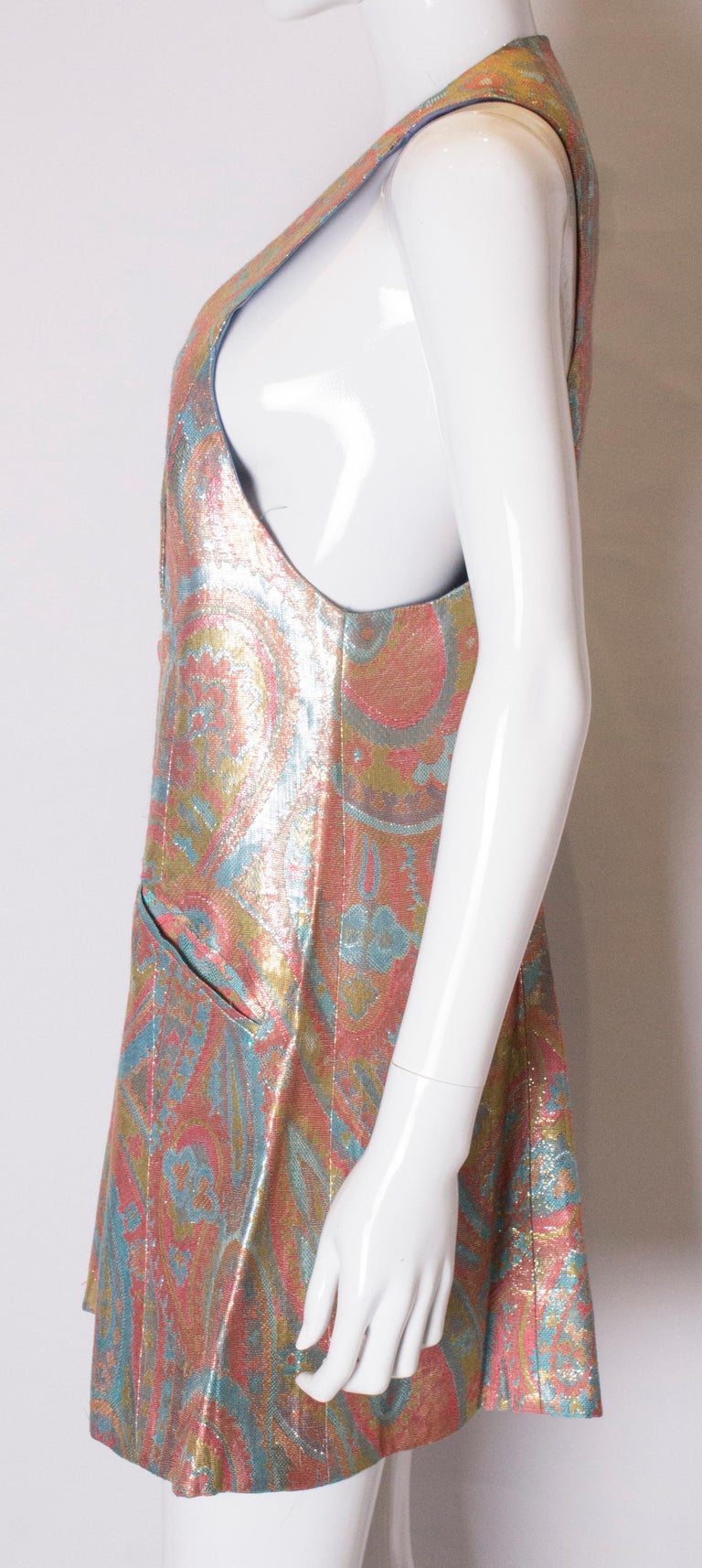 Vintage Biba Mini Dress /Long Waistcoat at 1stDibs