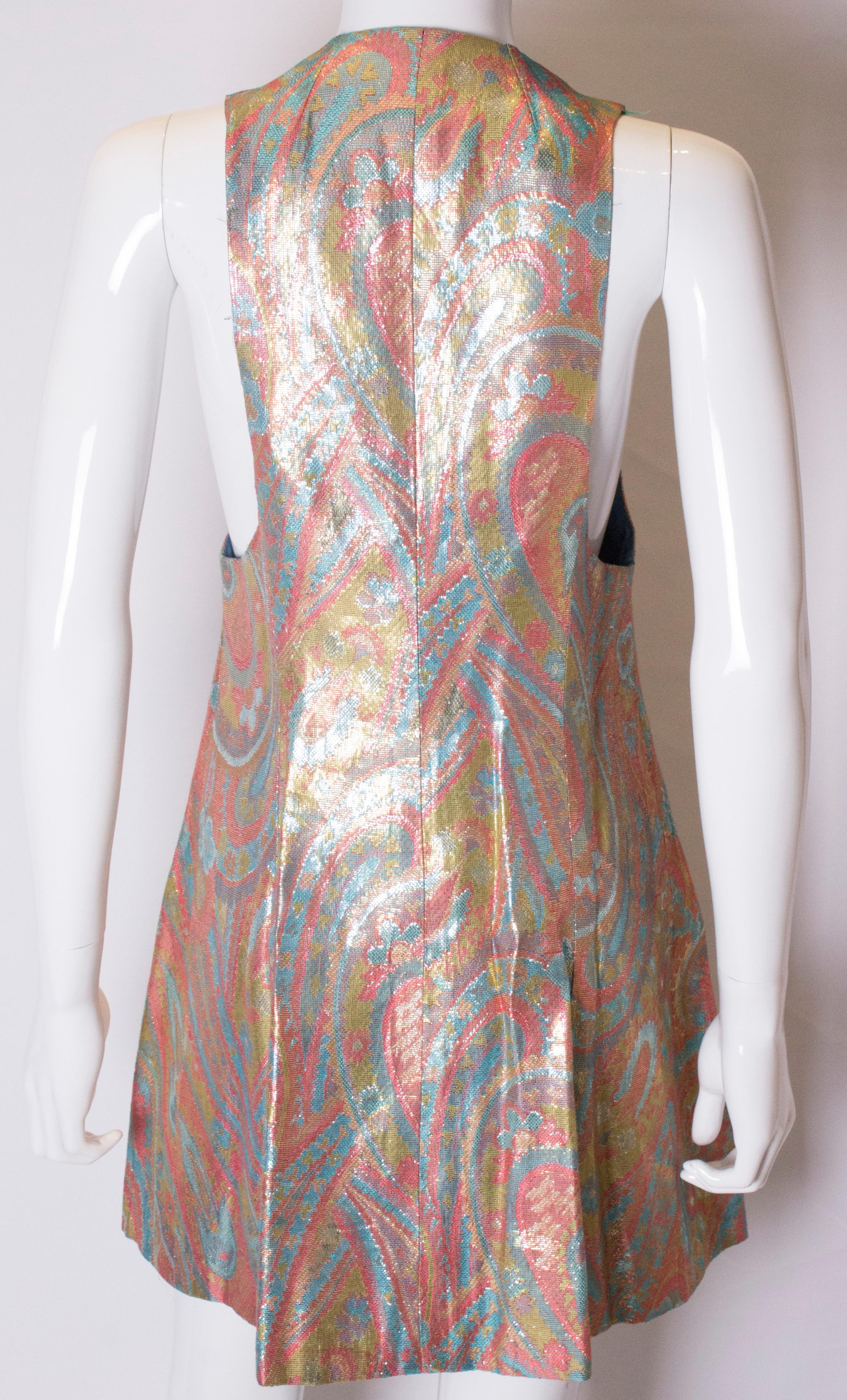 Women's Vintage Biba Mini Dress /Long Waistcoat