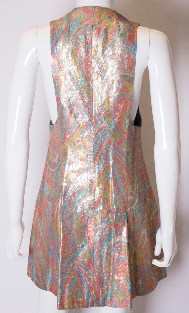 Vintage Biba Mini Dress /Long Waistcoat at 1stDibs