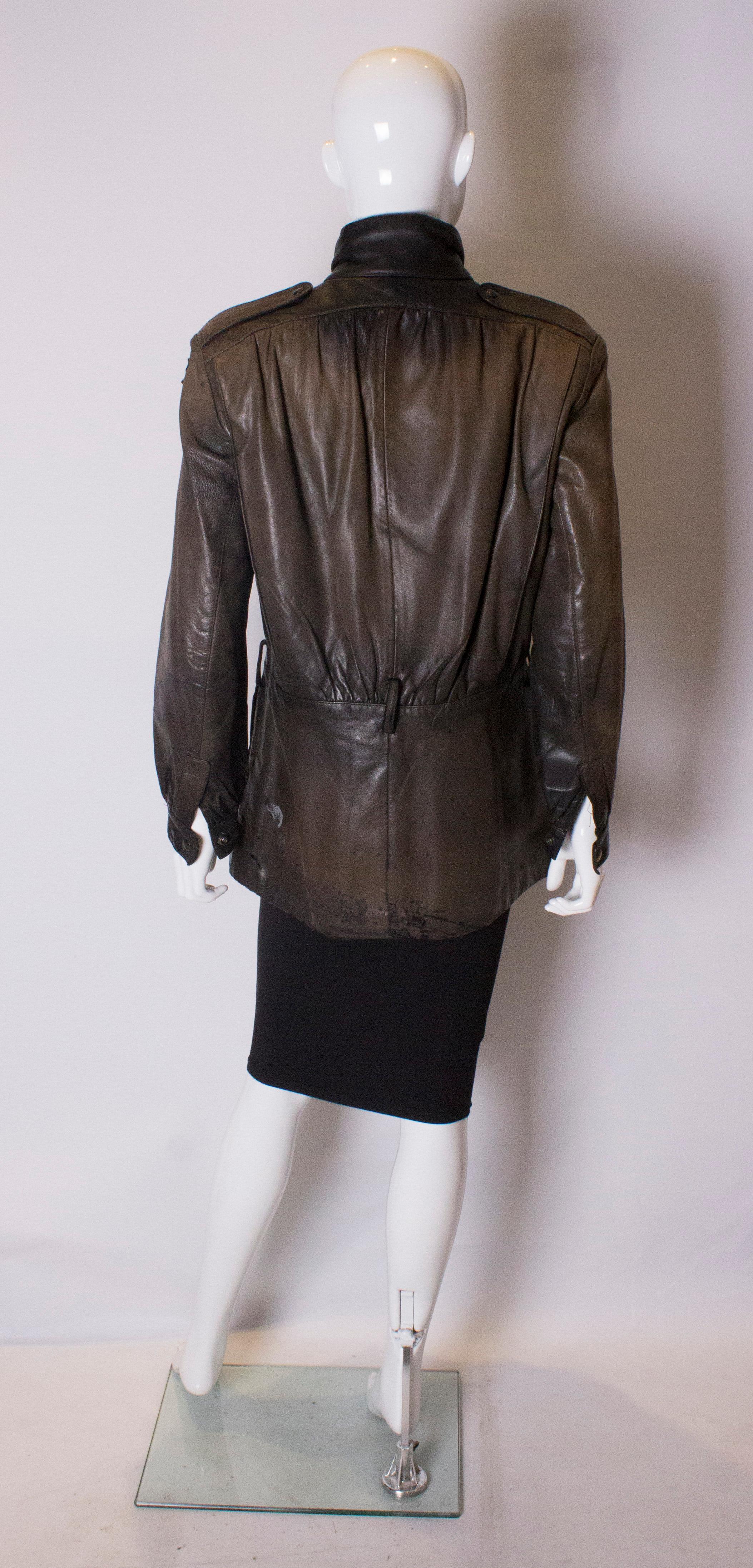 Vintage Leather Jacket with Great Detail 1