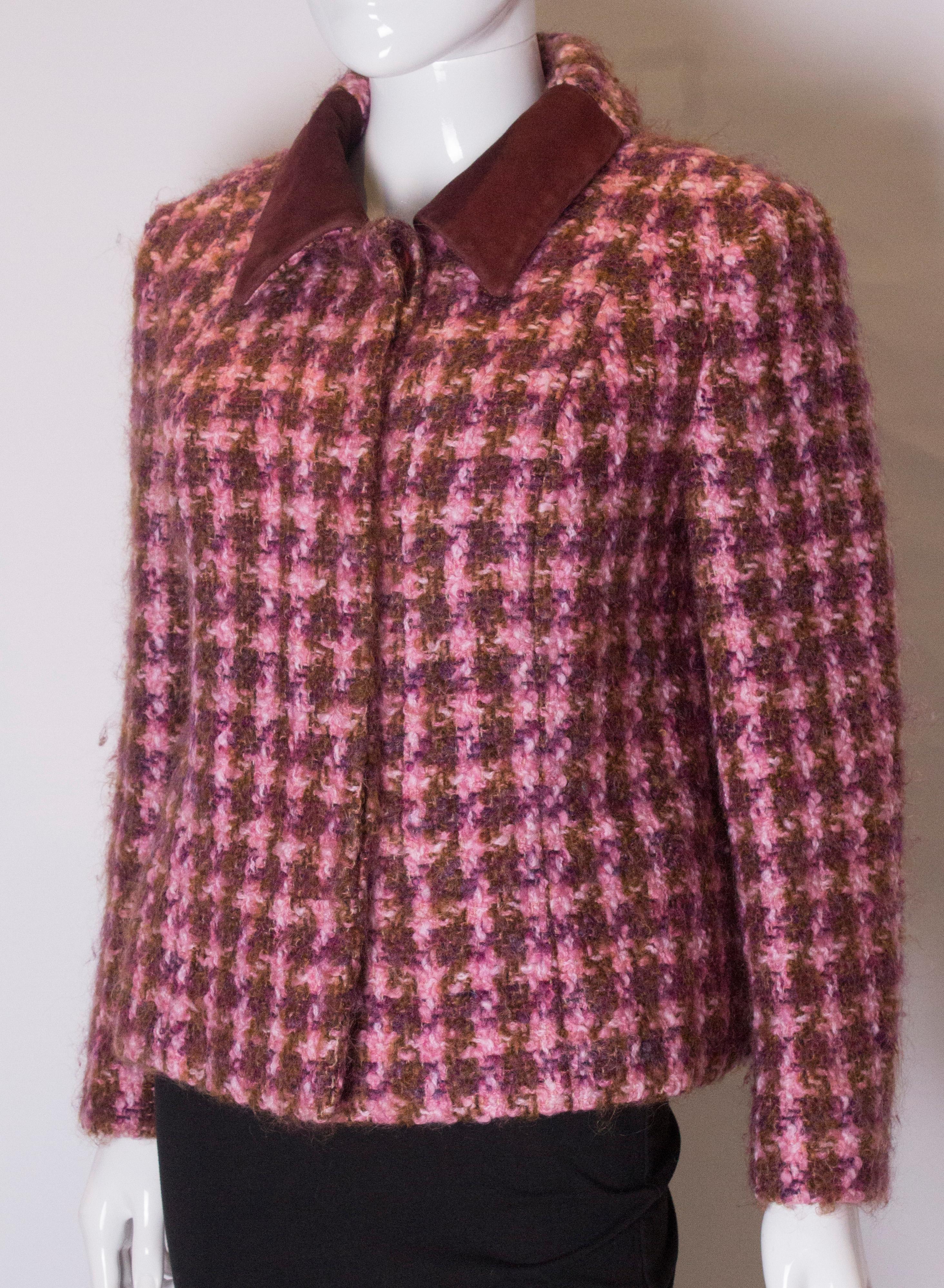 Brown Vintage Jean Patou  Wool Jacket For Sale