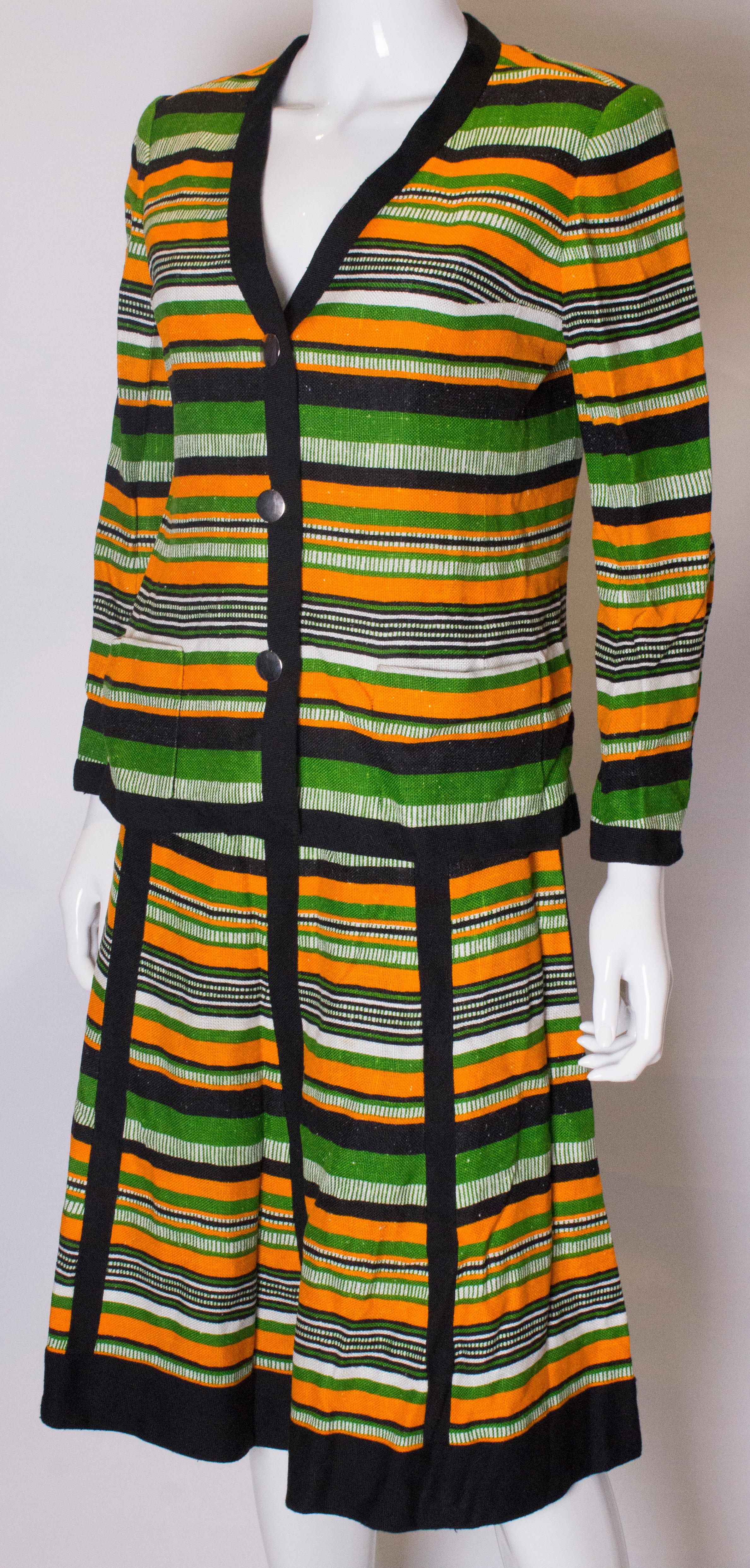 Black Vintage 1960s Skirt Suit By Jacques Reval Paris For Sale