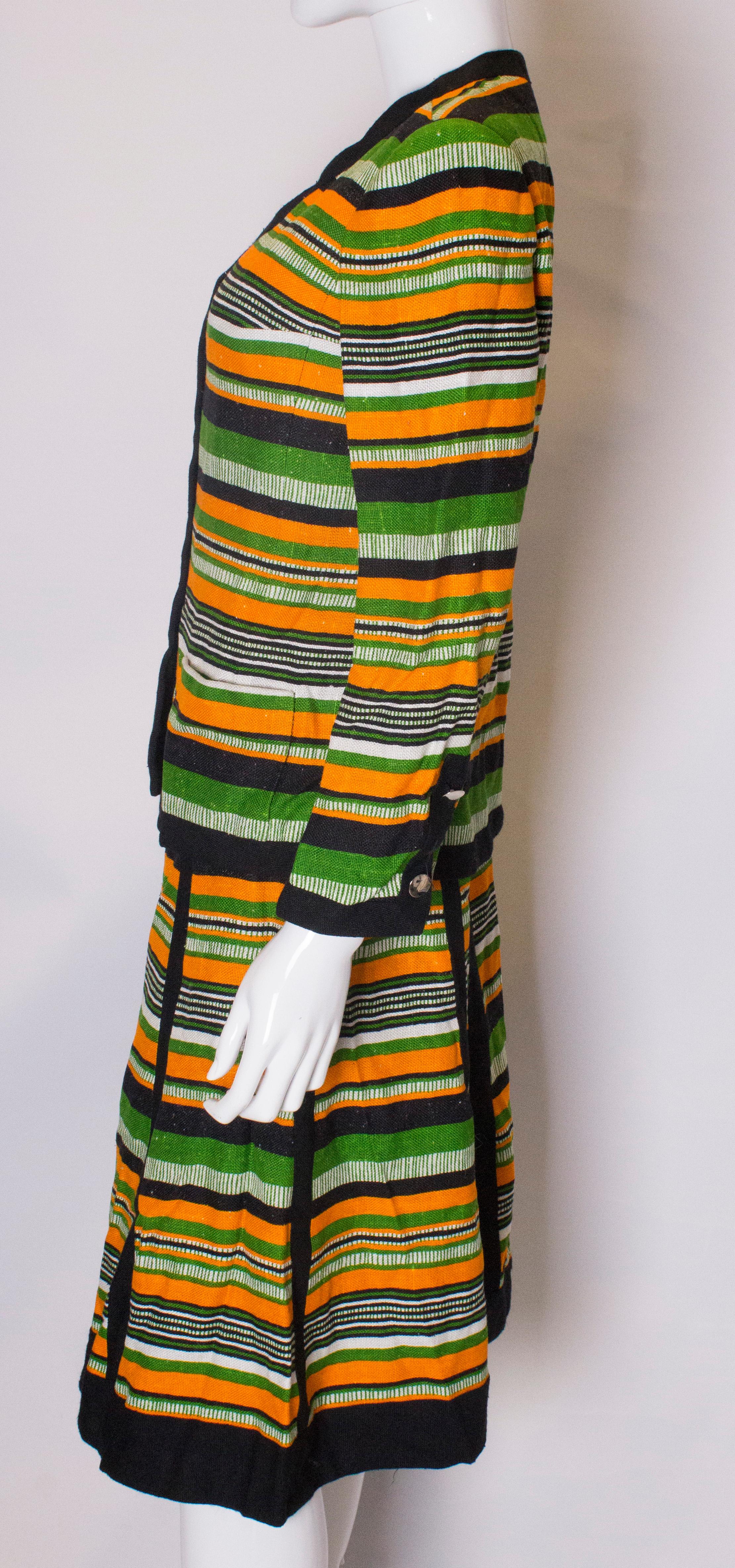 Vintage 1960er Jahre Vintage 1960er Rock Anzug von Jacques Reval Paris im Angebot 1