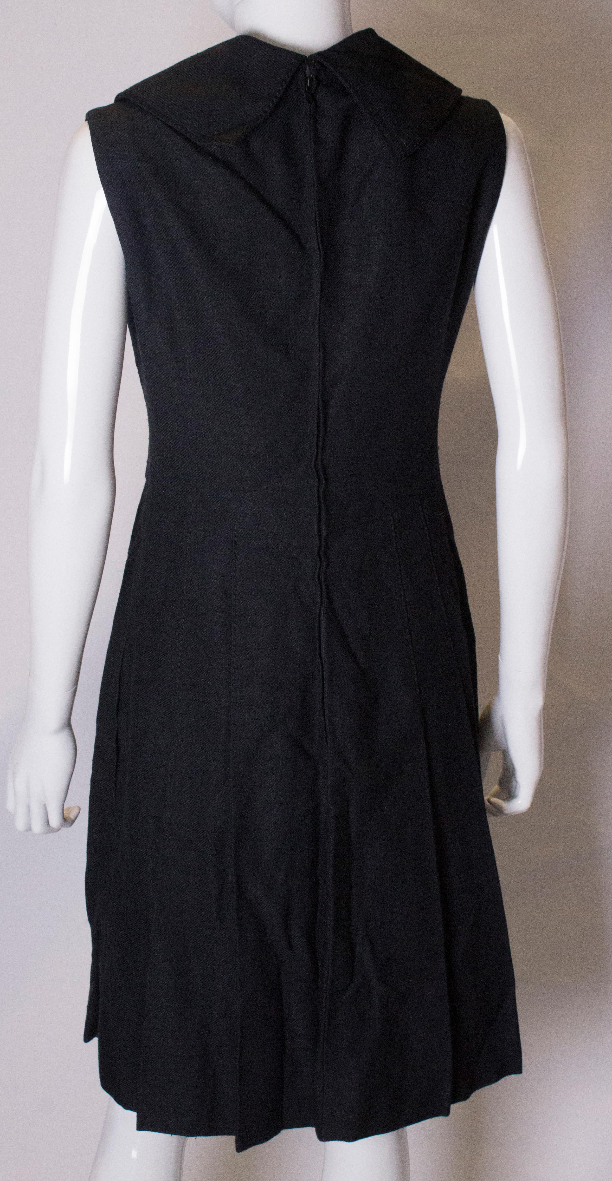 Vintage Black Dress by The Fashion Club London For Sale 2