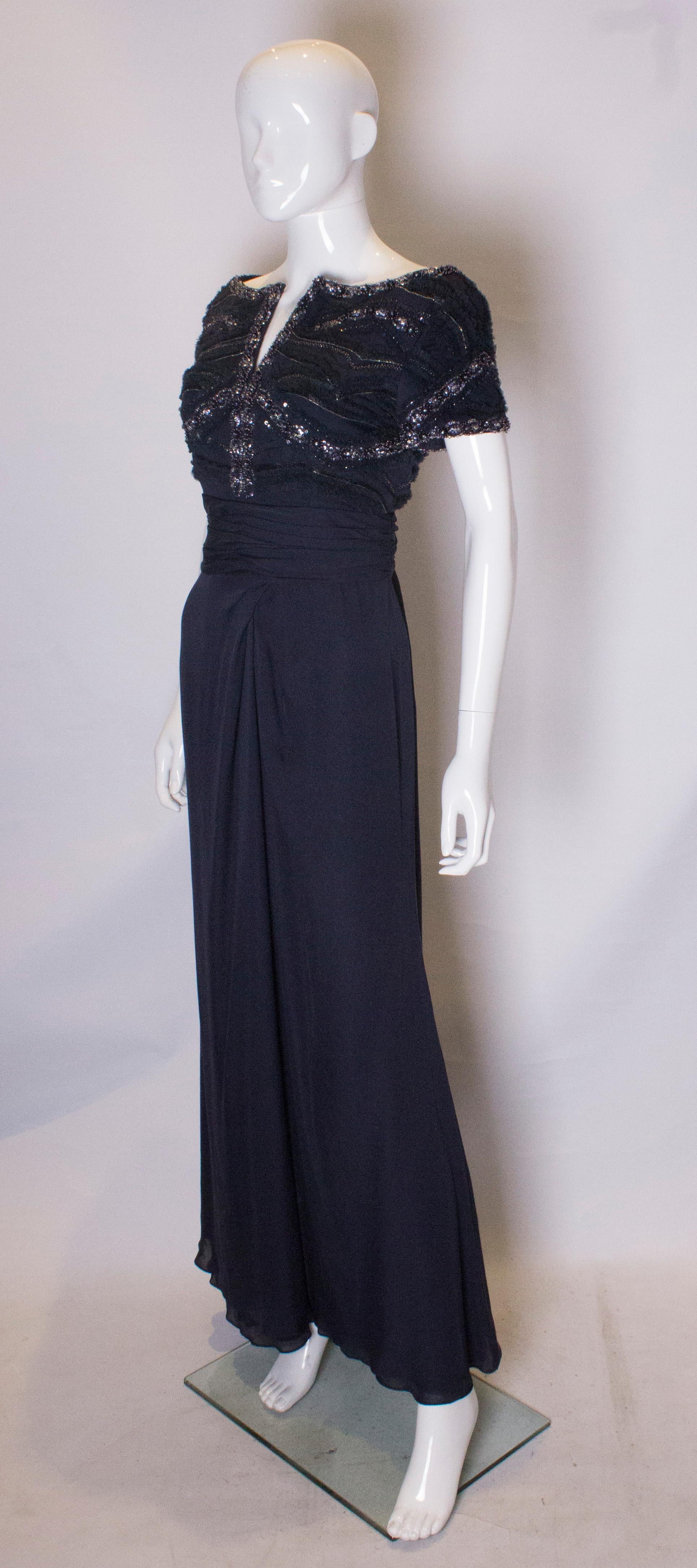 Vintage Tomasz Starzewski Couture Evening Gown In Good Condition In London, GB