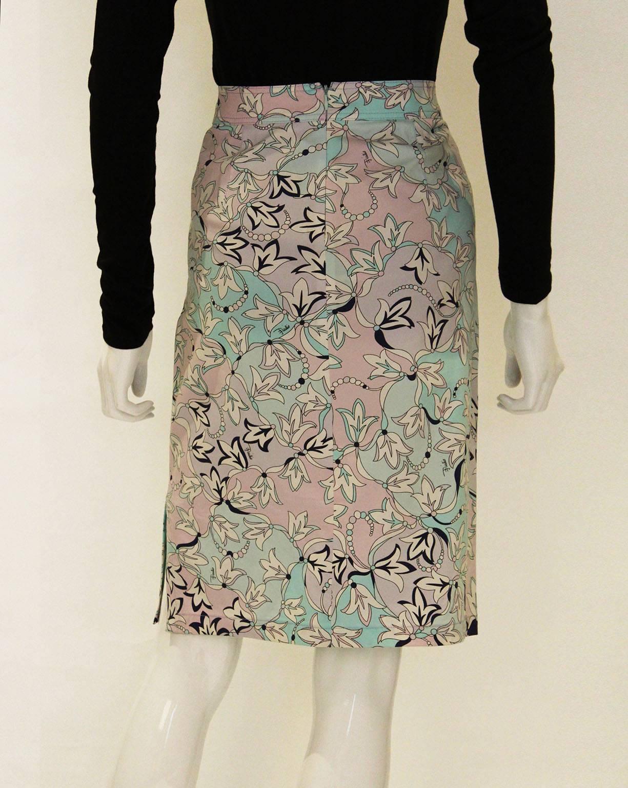 Emilio Pucci Cotton Skirt In Excellent Condition In London, GB